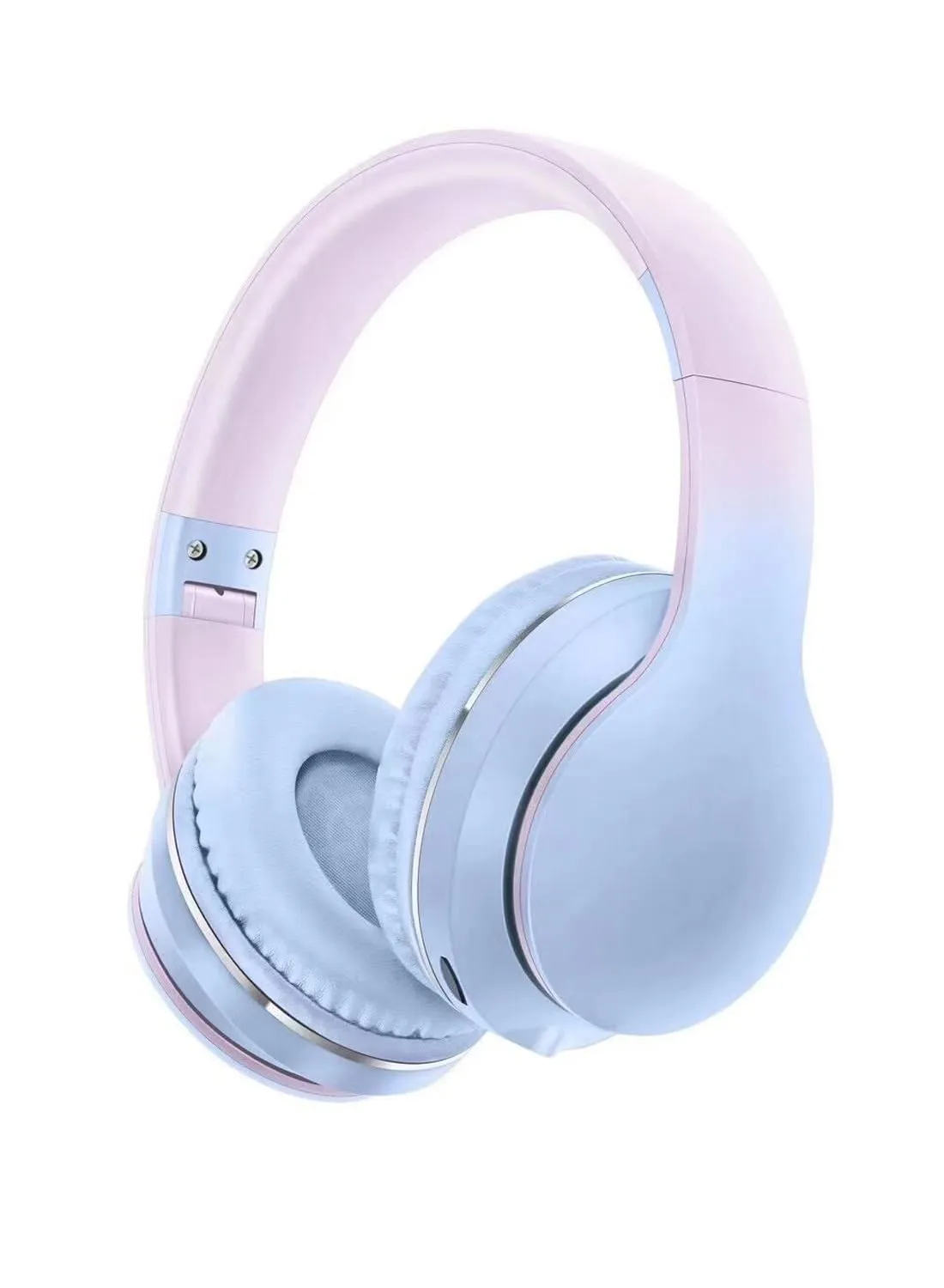 Kids Bluetooth Headphones - Wireless Over Ear, Adjustable Headband, 10H Playtime, Blue