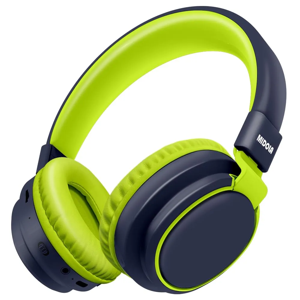 Kids Bluetooth Headphones 5.3 Wireless 60H Playtime Volume Limited 85/110dB Over Ear Foldable