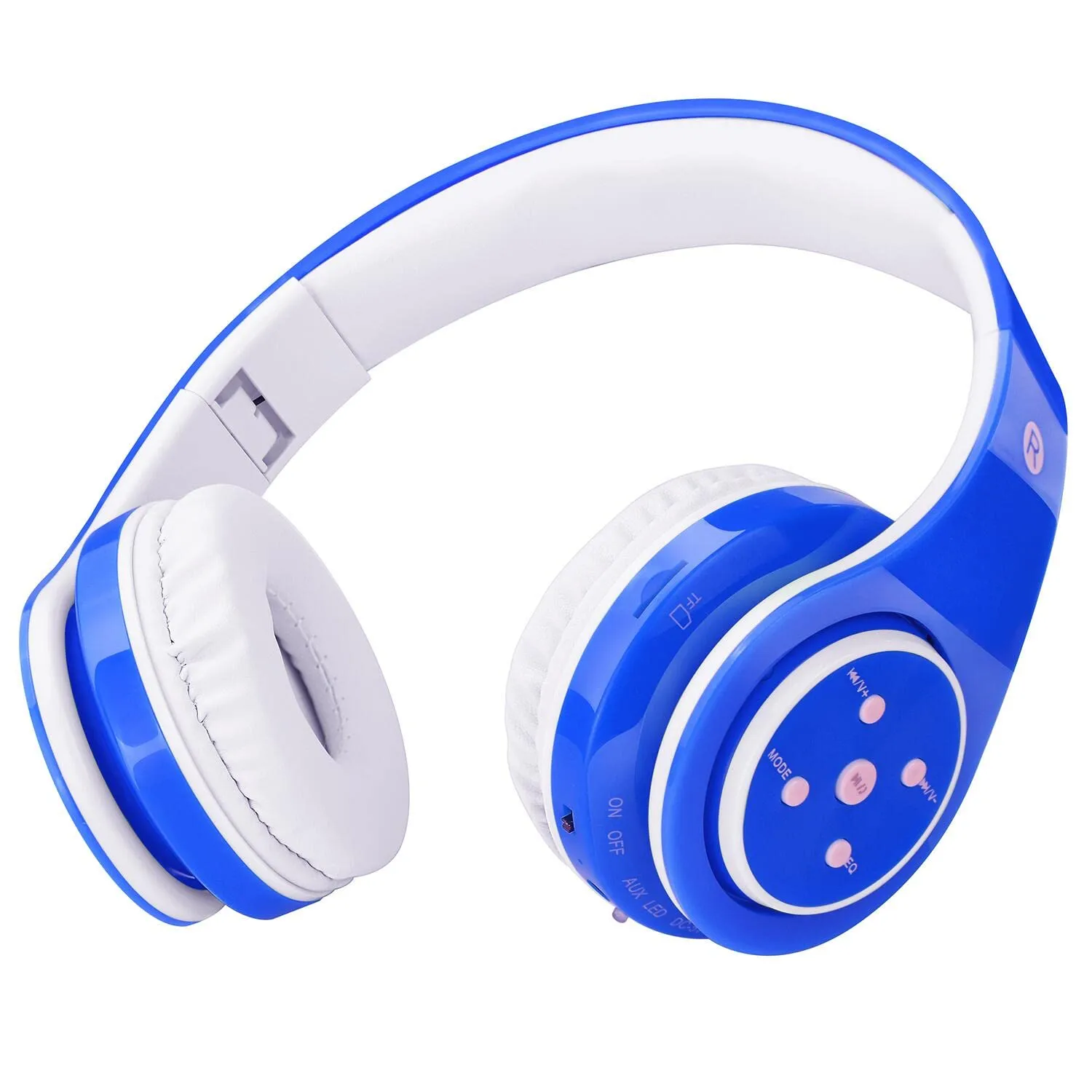 Kids Bluetooth Headphones 85dB/110dB Volume Limit Wireless/Wired Foldable Noise Protection Blue