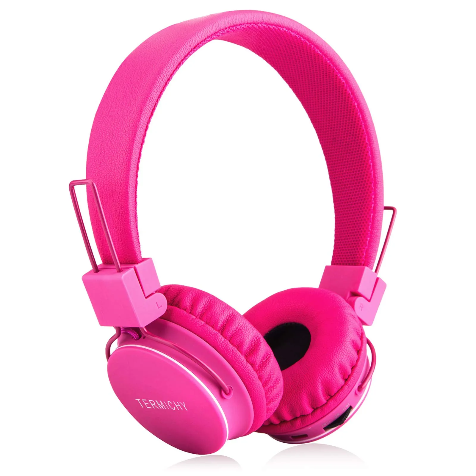 Kids Bluetooth Headphones Pink, Foldable, Volume Limiting, Wireless/Wired, HD Sound, FM Radio