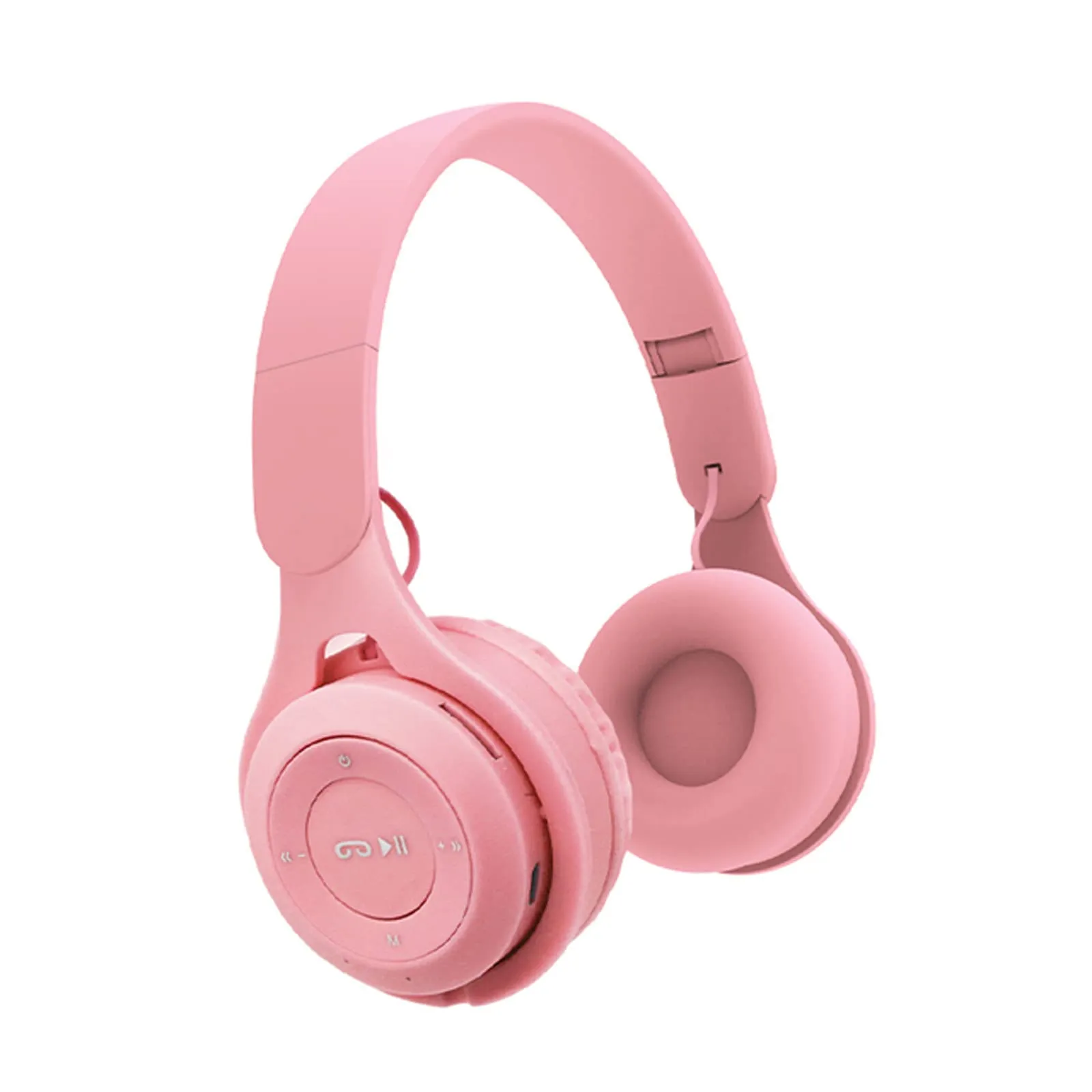 Kids Bluetooth Headphones, Pink Over-Ear Wireless Headset with Microphone, Comfortable Protein Earpads