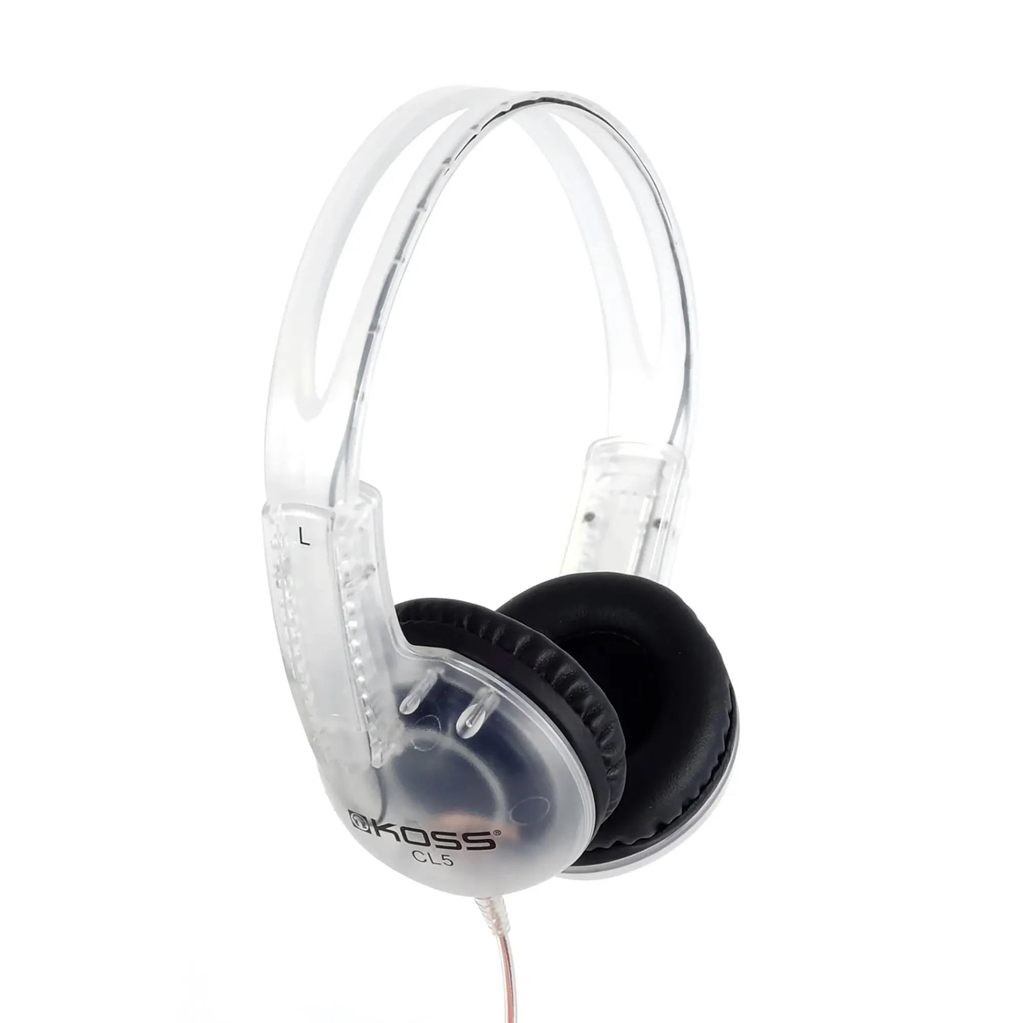 KOSS CL5 Portable Headphones with Adjustable Headband and Leatherette Ear Cushions