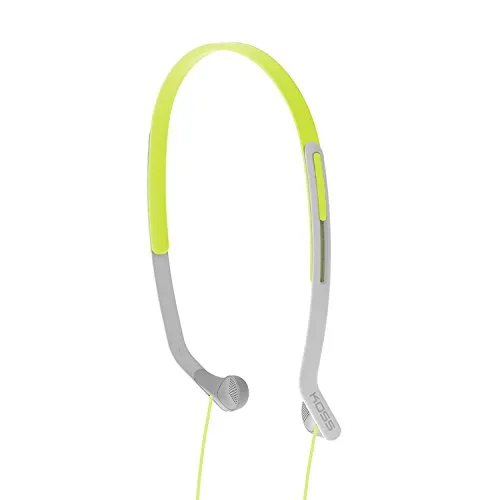 Koss KPH14G Lightweight Side Firing Headphones - Green, Sweat Resistant, Adjustable Fit, Wired