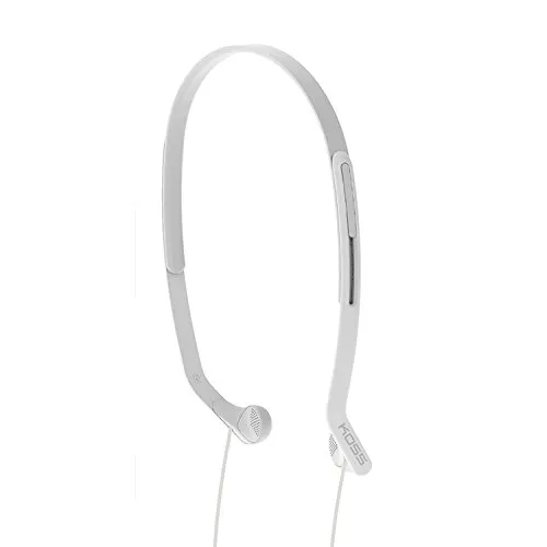 Koss KPH14W White Side Firing Headphones - Lightweight, Sweat Resistant, Adjustable Headband