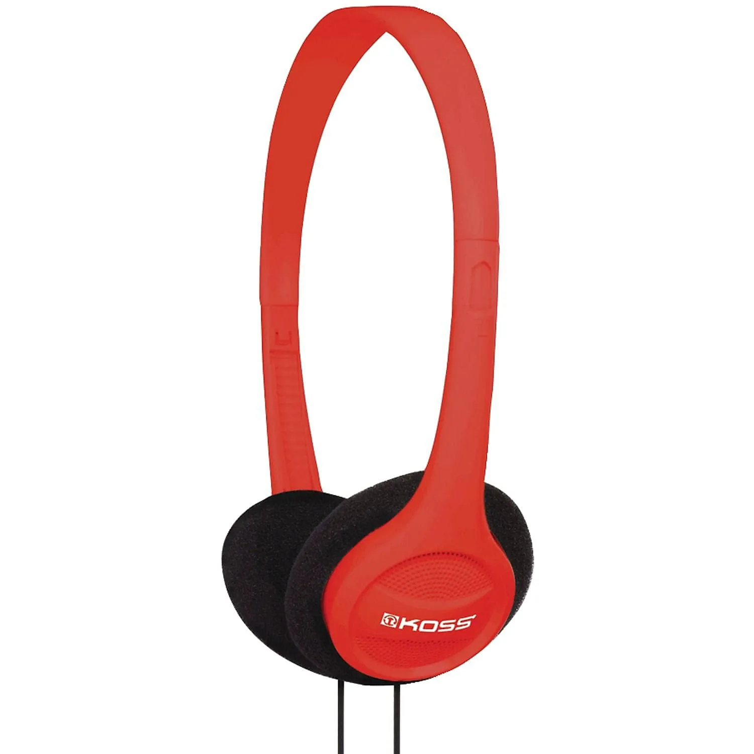 Koss KPH7R Portable On-Ear Headphones - Adjustable Headband, Wired, Red