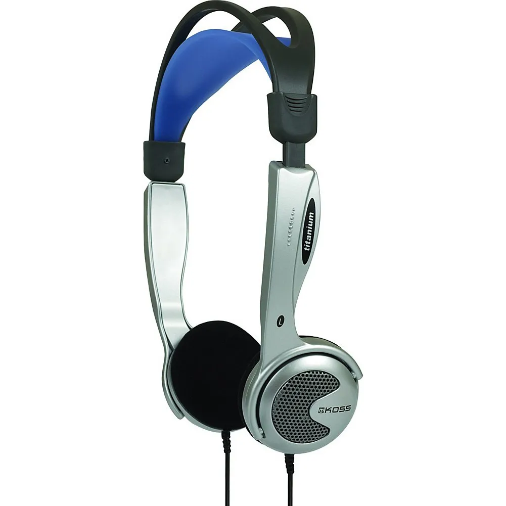 KOSS KTXPro1 On-Ear Headphones - Titanium Sound, Adjustable Fit, Inline Volume Control, 15Hz-25kHz