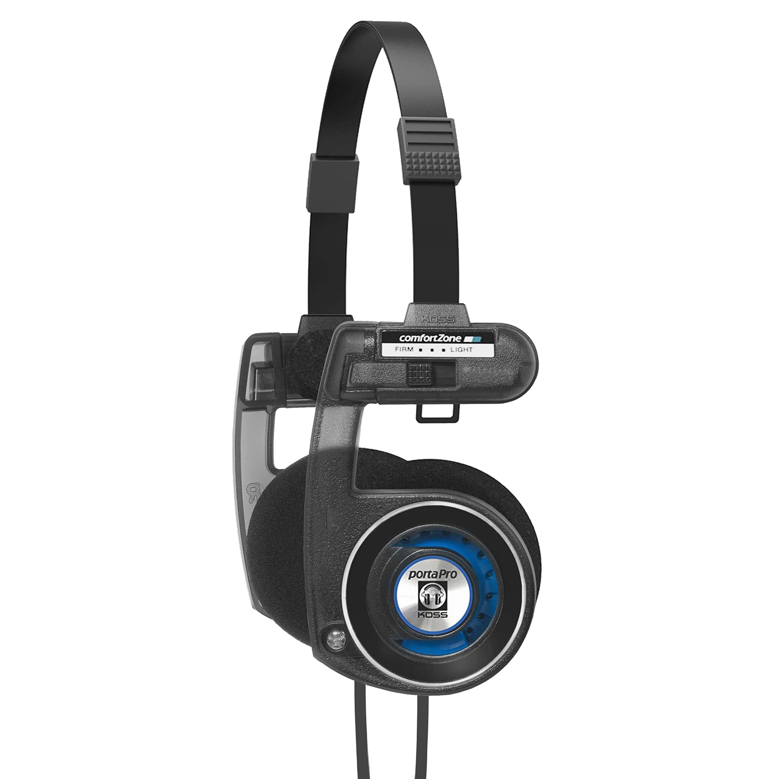 Koss Porta Pro Utility On-Ear Headphones, Stealth Grey, Collapsible Design, Legendary Sound