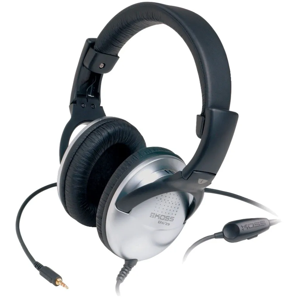 Koss UR29 Full-Size Headphones - Bass-Enhanced Sound, Padded Headband, Leatherette Cushions