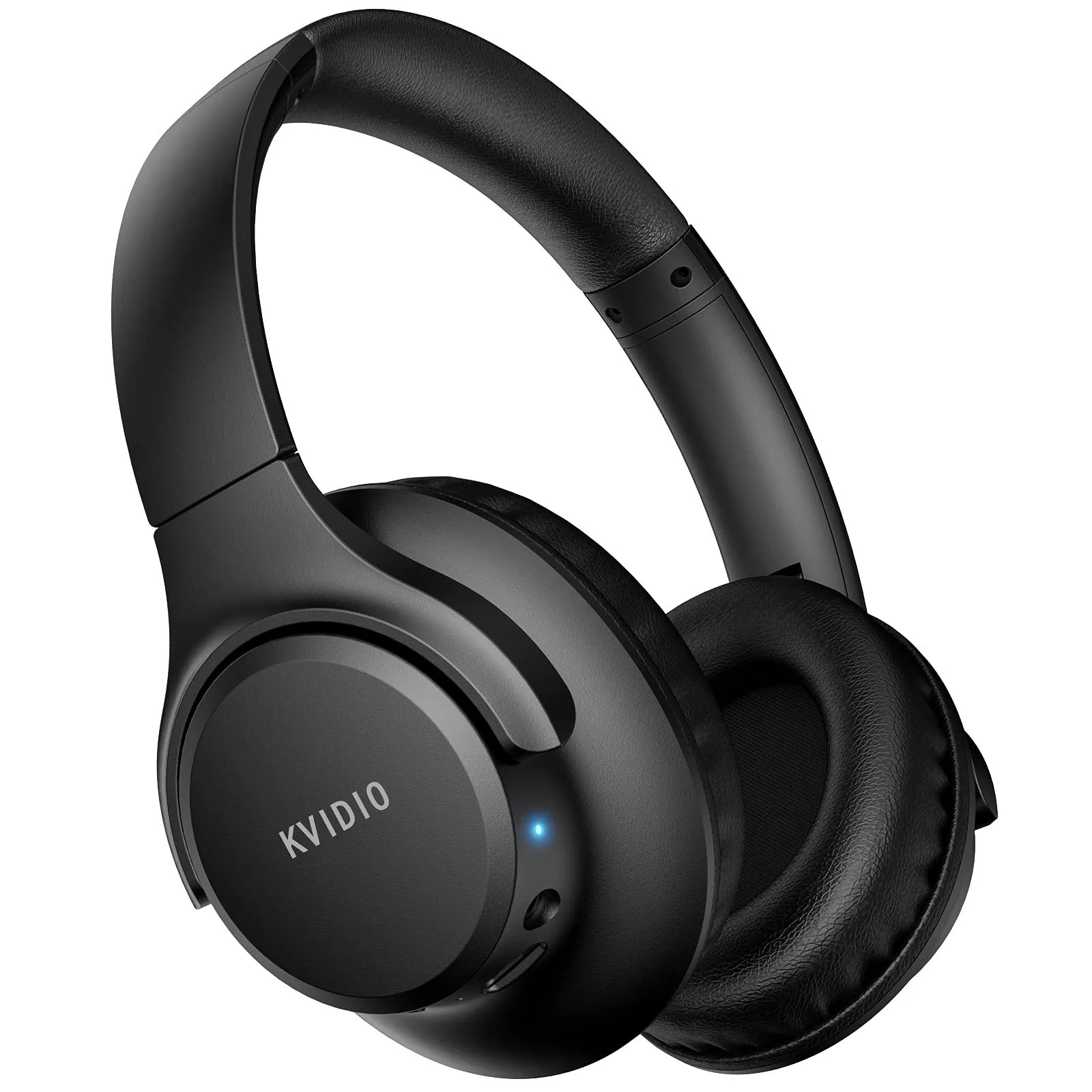 KVIDIO Bluetooth Over-Ear Headphones, 65H Playtime, HiFi Stereo Sound, Lightweight Foldable Design