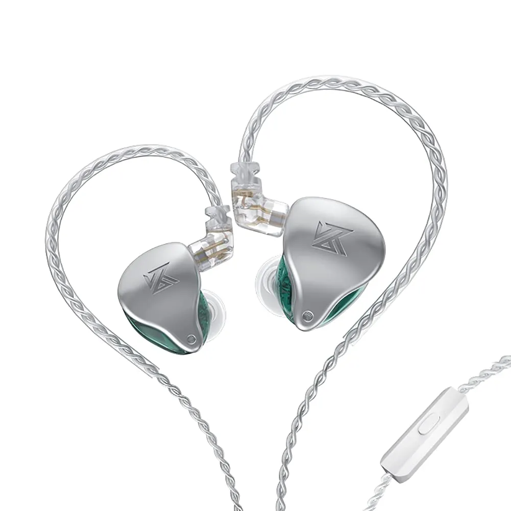 KZ-AST HiFi Stereo In-Ear Monitors, 24BA Configuration, Green, Lightweight Wired Earbuds