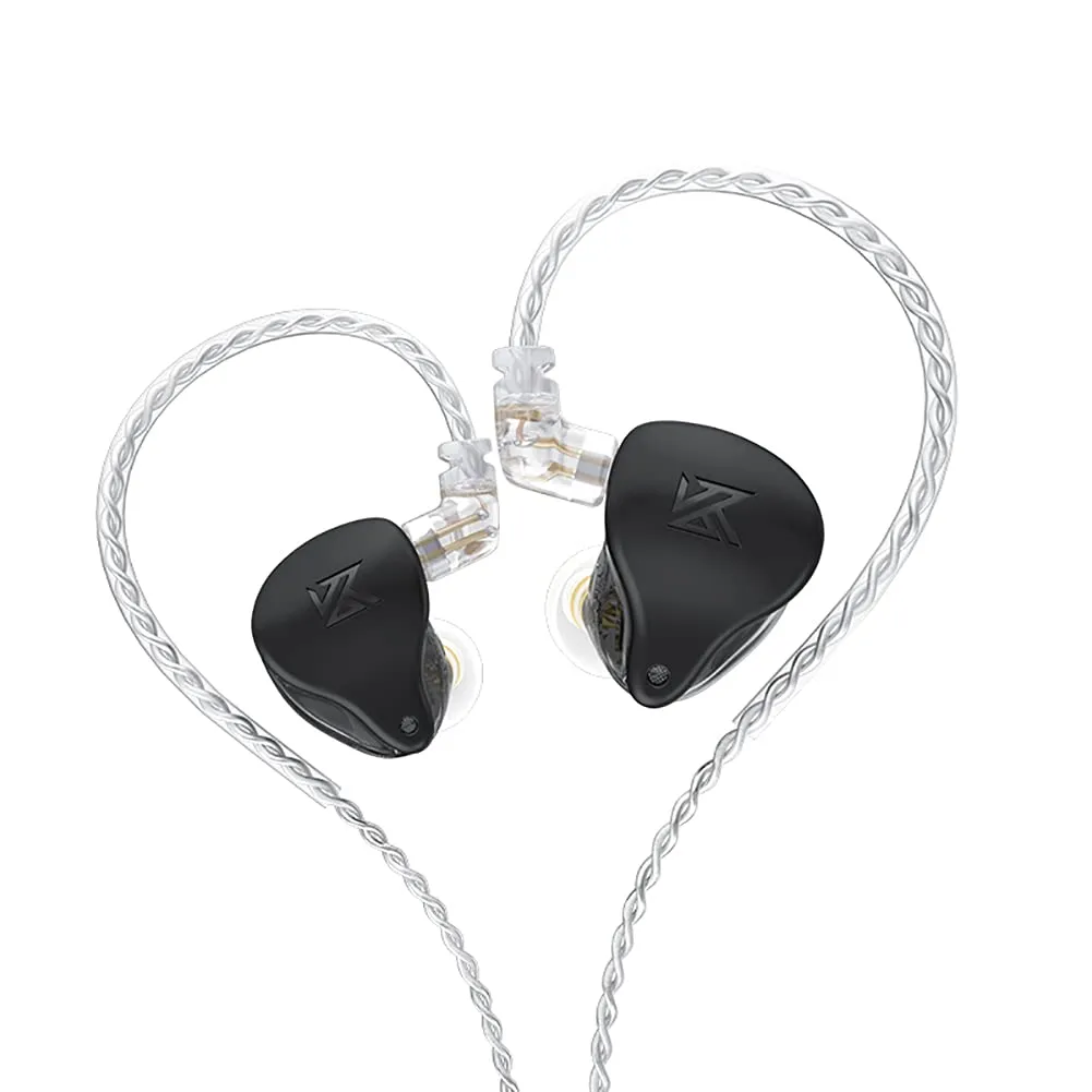 KZ-AST in-Ear Monitors, 24BA HiFi Stereo Earphones, Lightweight Noise Isolating IEM, Black