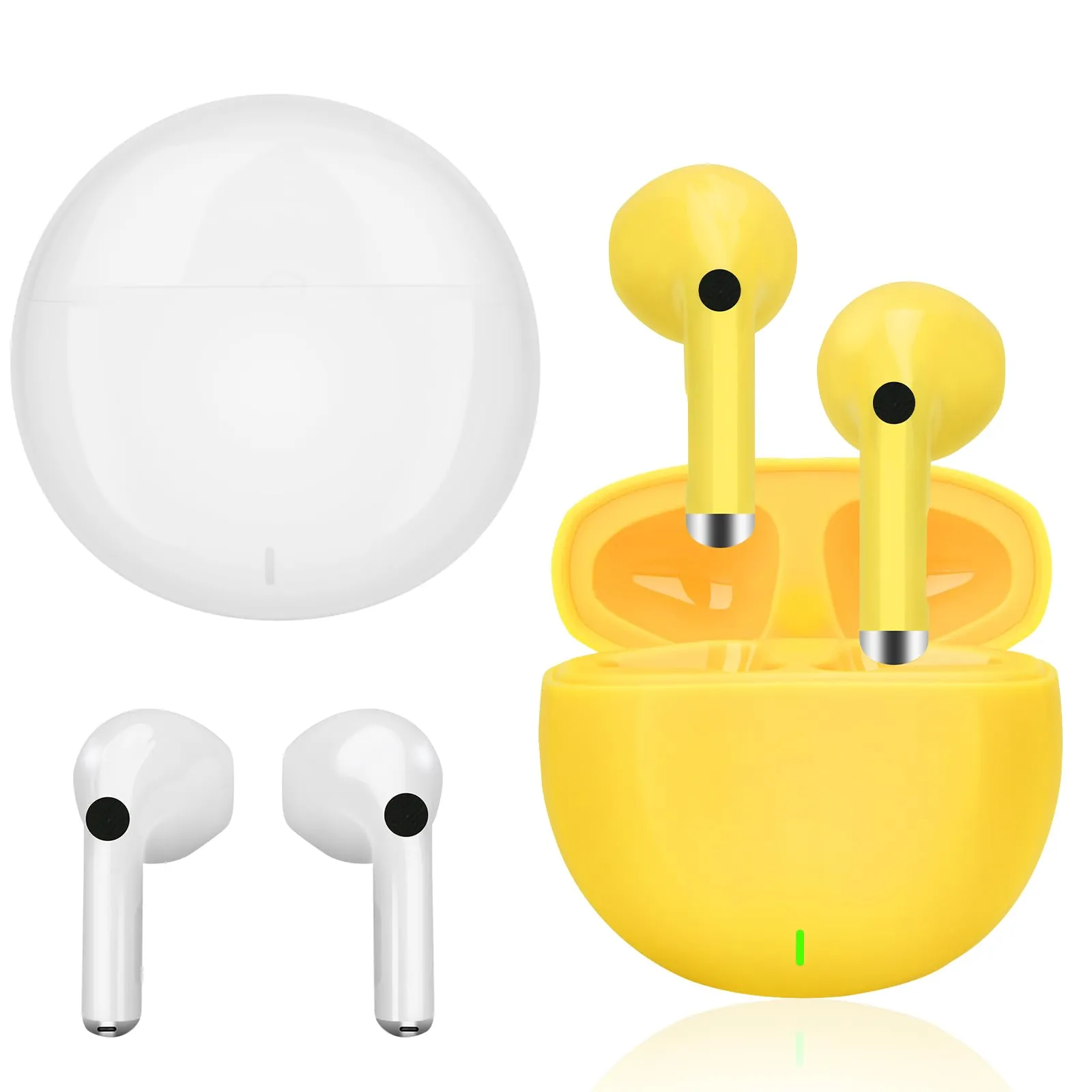 LEEPENK Kids Wireless Earbuds 2 Pack, Bluetooth 5.2 Touch Control, Lightweight Cartoon Design