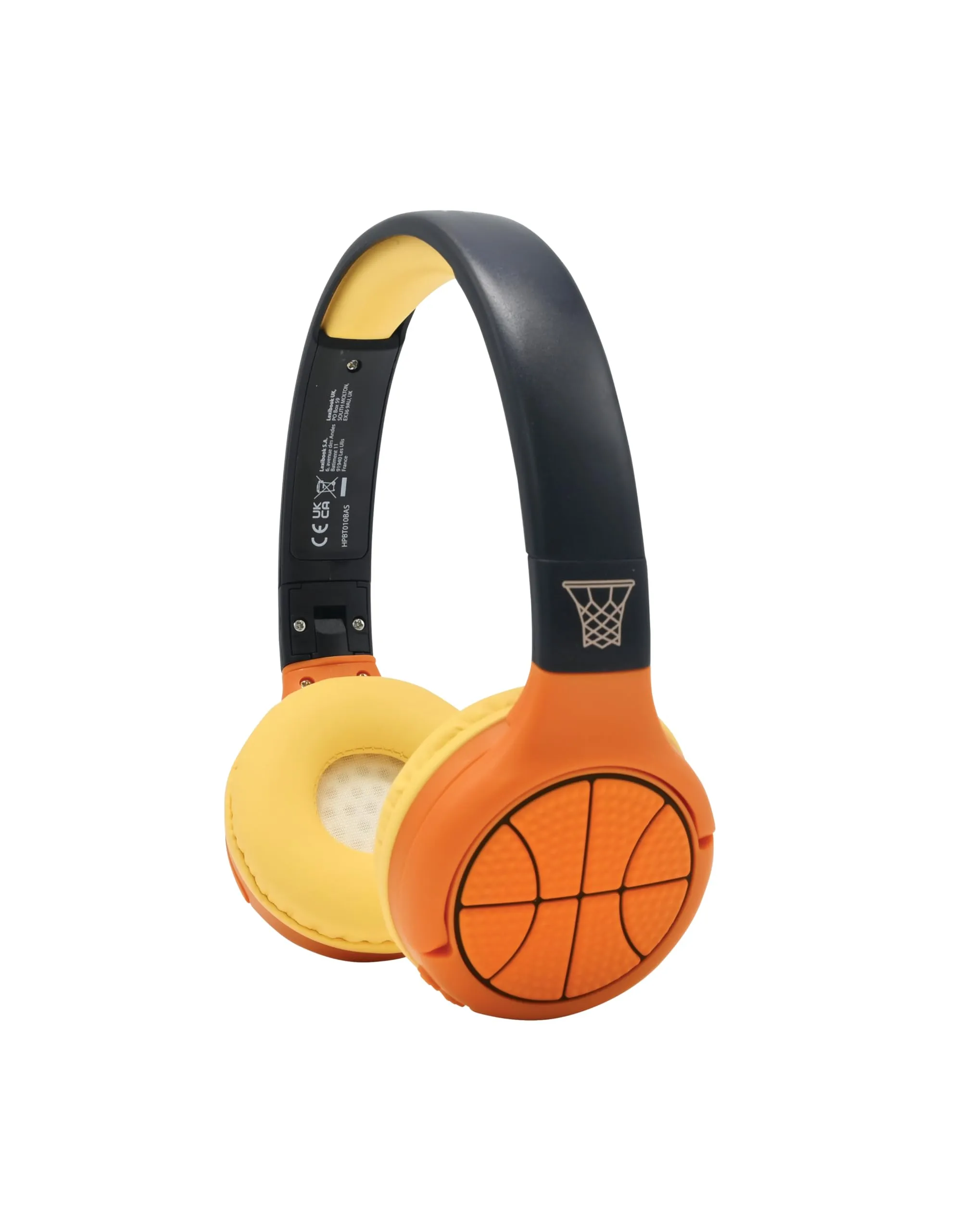 Lexibook Basketball 2-in-1 Bluetooth & Wired Headphones - Adjustable, Long-lasting Battery, Fun Design