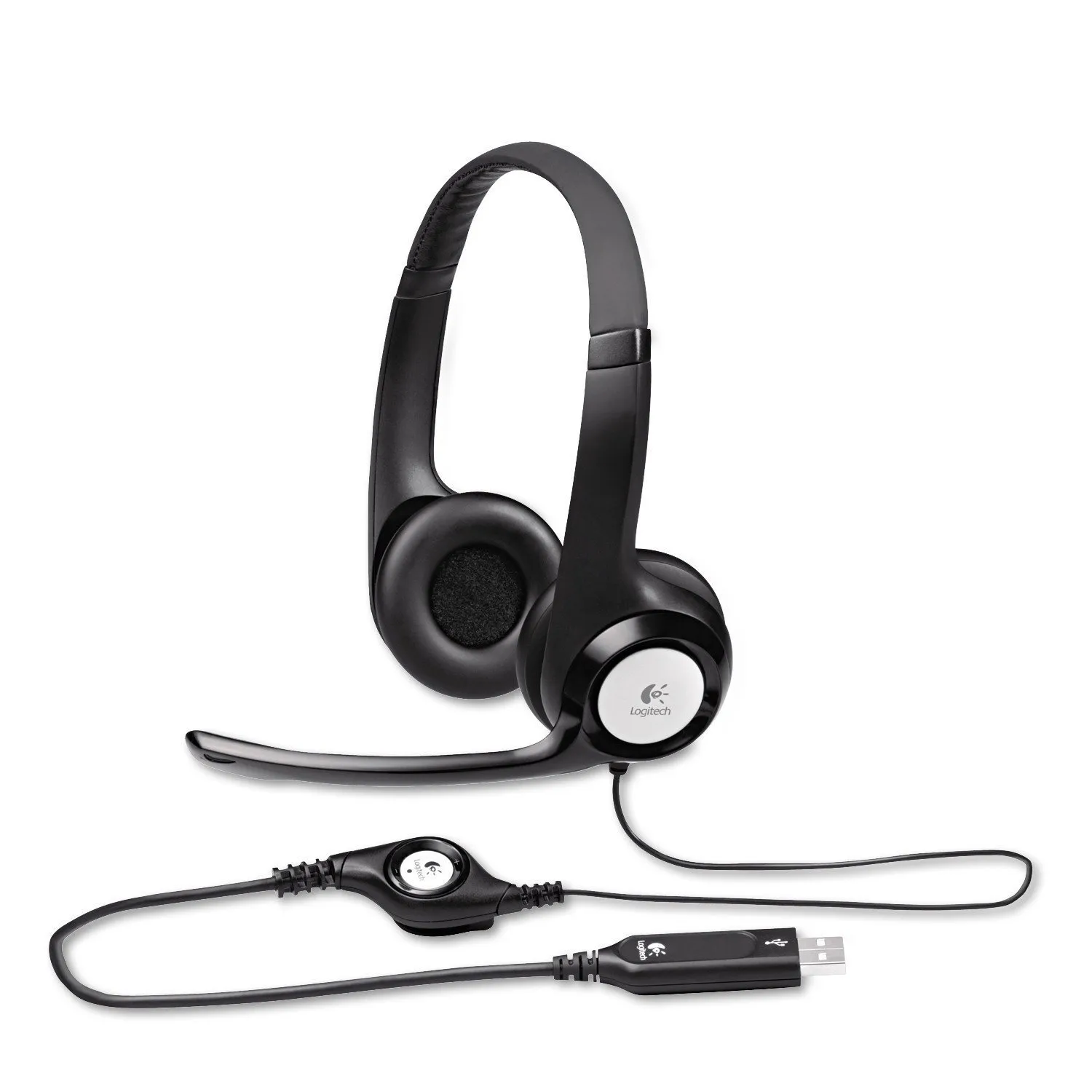 Logitech H390 USB Headset with Noise-Canceling Technology - Renewed, Comfortable & High-Quality Sound