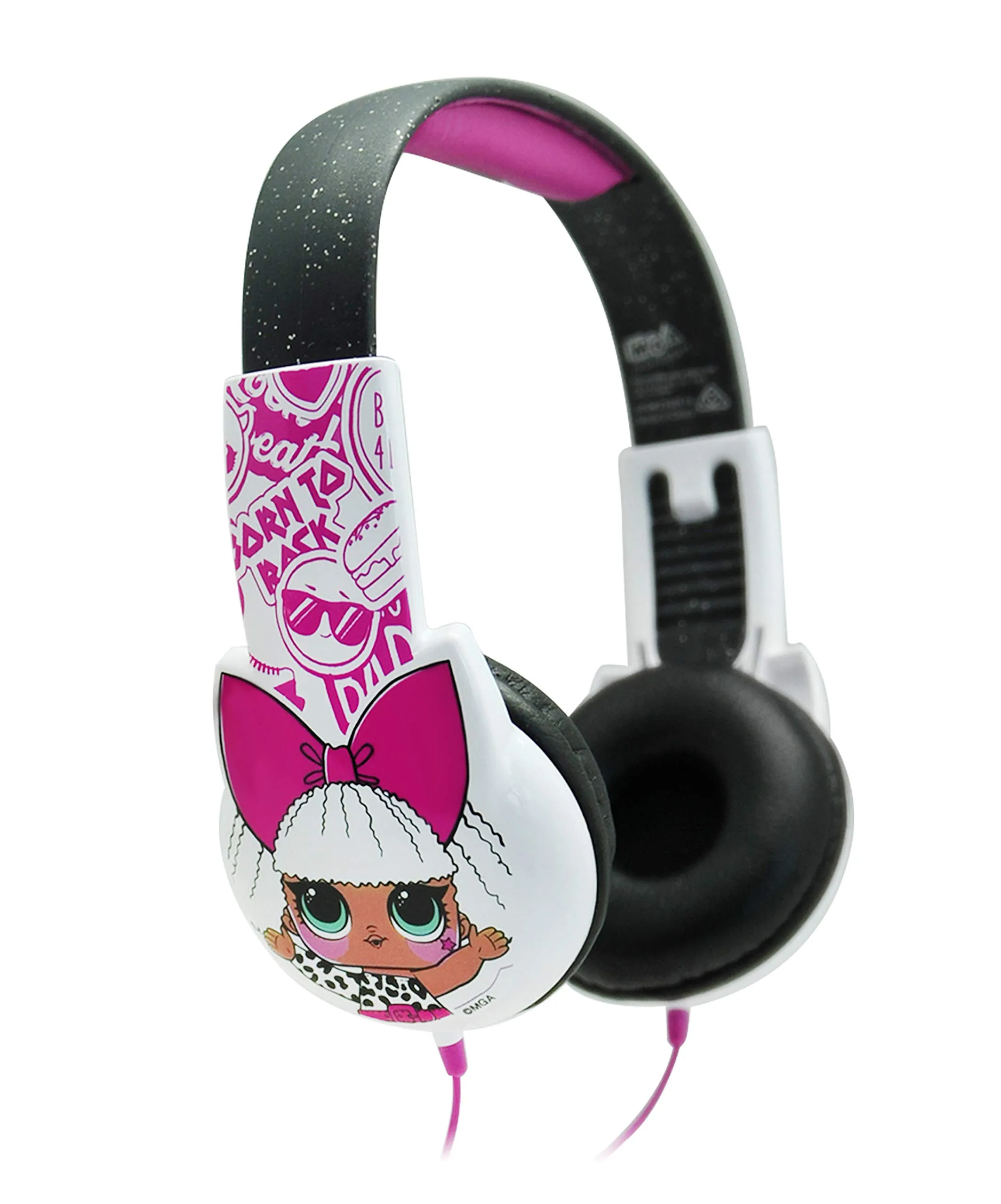 LOL Surprise Kids Over-Ear Headphones - Adjustable, Tangle-Free, Volume Control, 3.5mm Jack