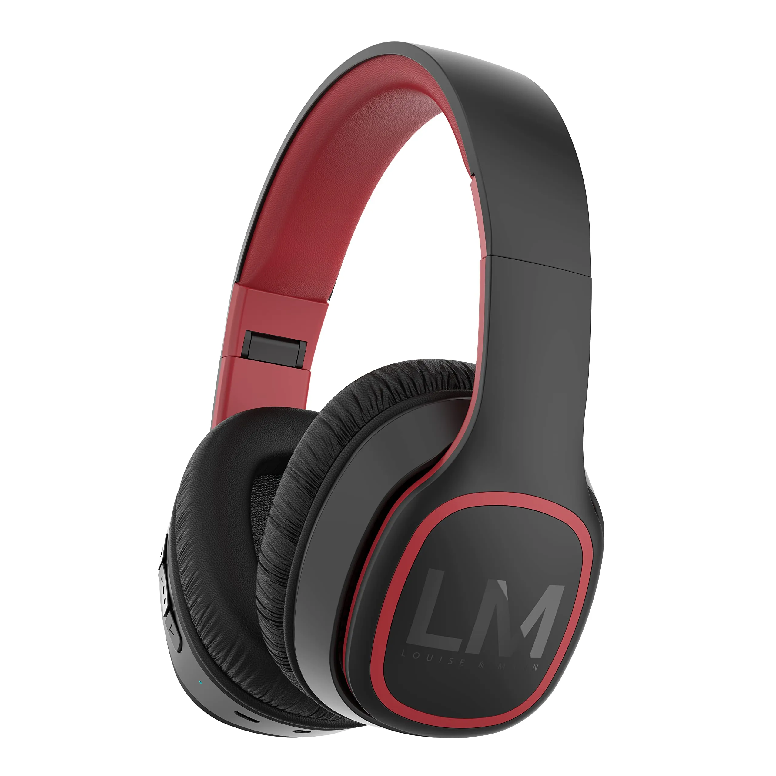 Louise&Mann Wireless Over-Ear Headphones, Bluetooth 5.0, Foldable Lightweight with Mic & Carry Case