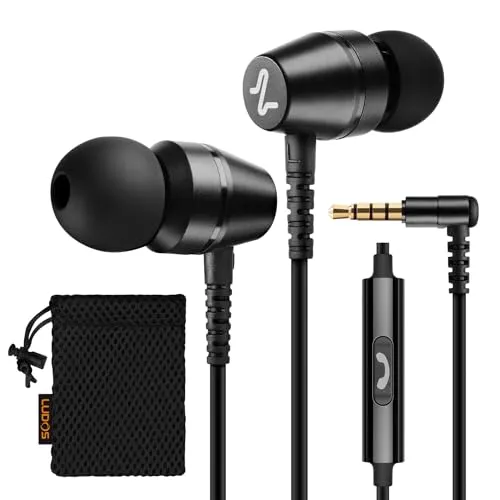 LUDOS OMNITONE Wired Earbuds with Microphone, 5-Year Warranty, Comfortable in-Ear Headphones