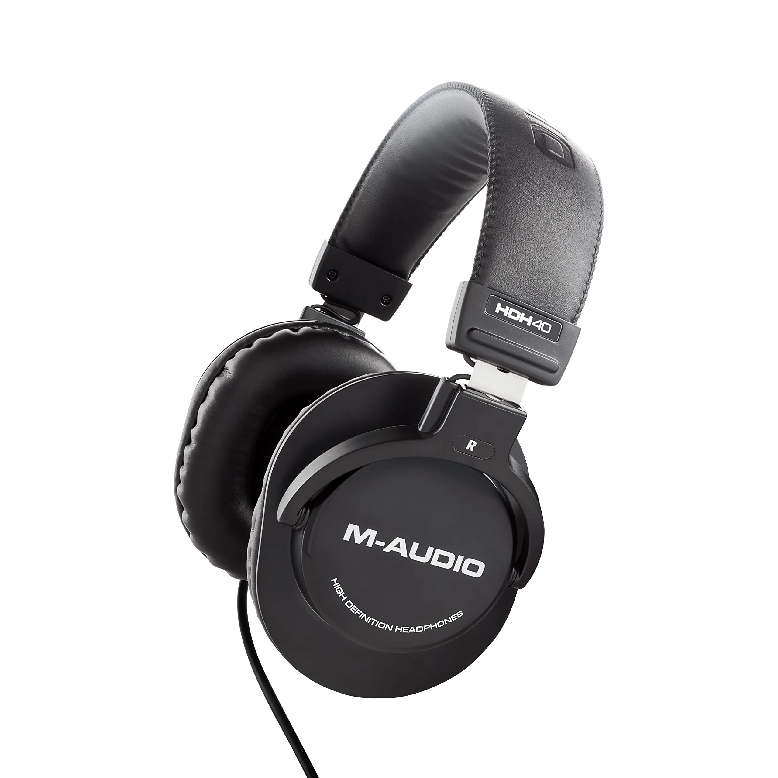 M-Audio HDH40 Studio Headphones – Black, Closed Back, Flexible Headband, 40mm Neodymium Drivers