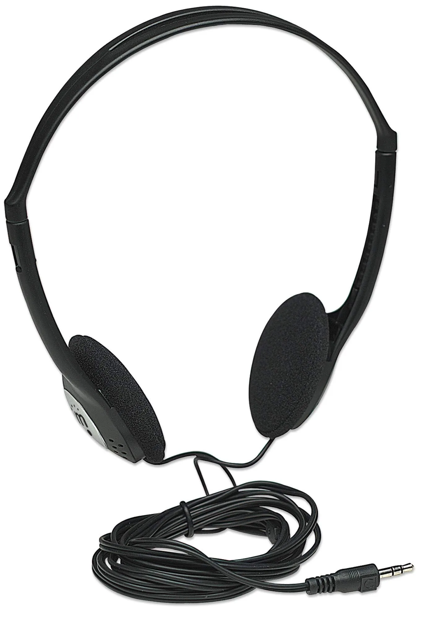 Manhattan On-Ear Wired Stereo Headphone - Lightweight, Adjustable Headband, 6ft Cable, 3.5mm Plug