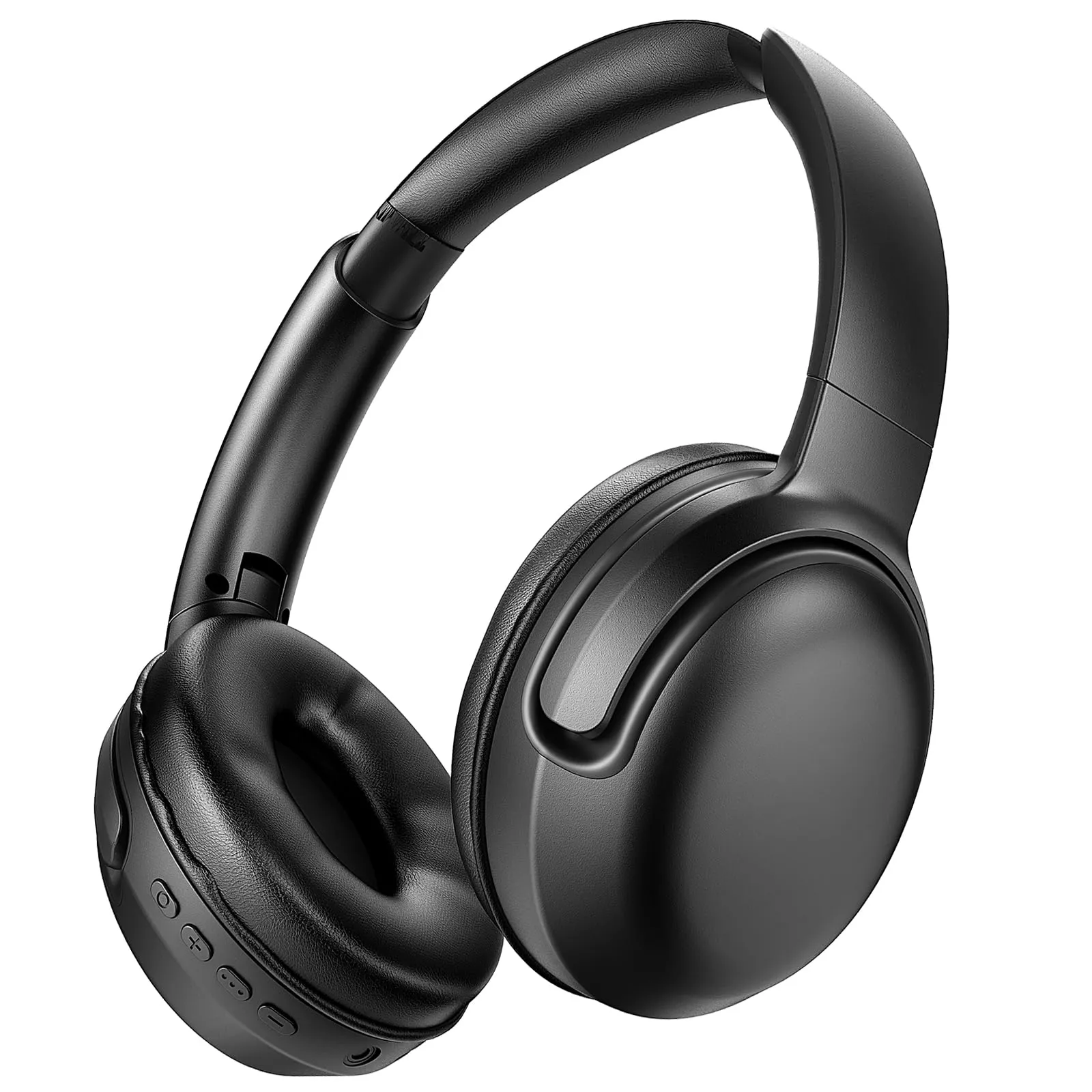 MAXROCK Wireless Over-Ear Headset, Bluetooth Headphones in Black with Active Noise Cancellation