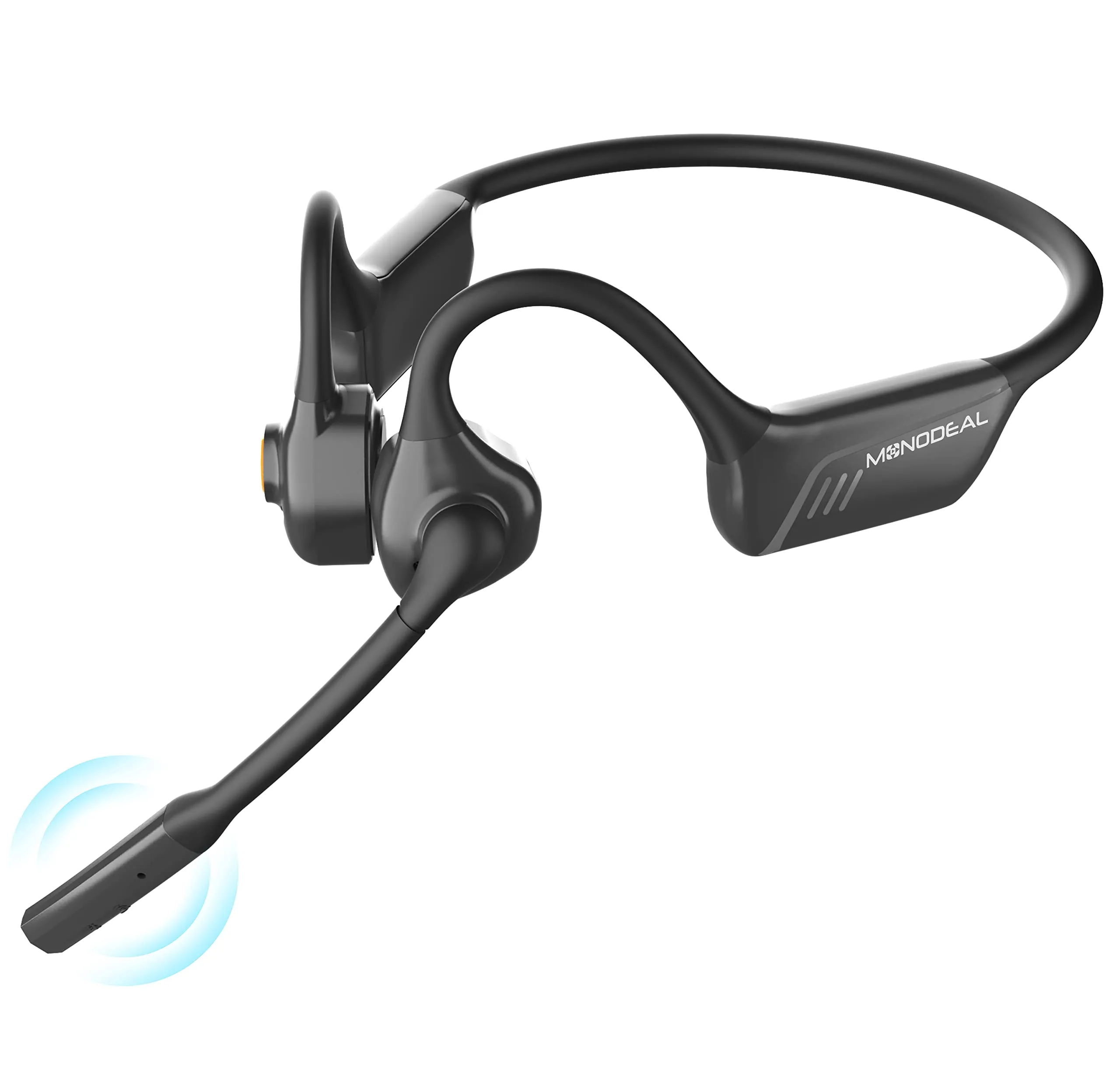 MONODEAL Bone Conduction Headphones, Wireless Bluetooth 5.1, Open Ear Design, Noise Canceling Mic