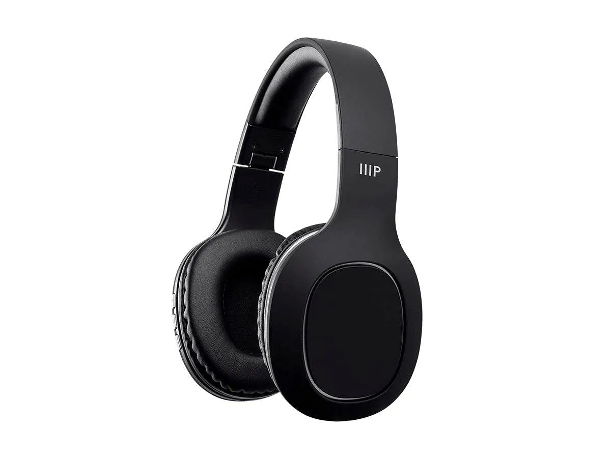 Monoprice BT-205 Bluetooth 5.0 Over Ear Headphones with Built-in Microphone, 8Hrs Playtime