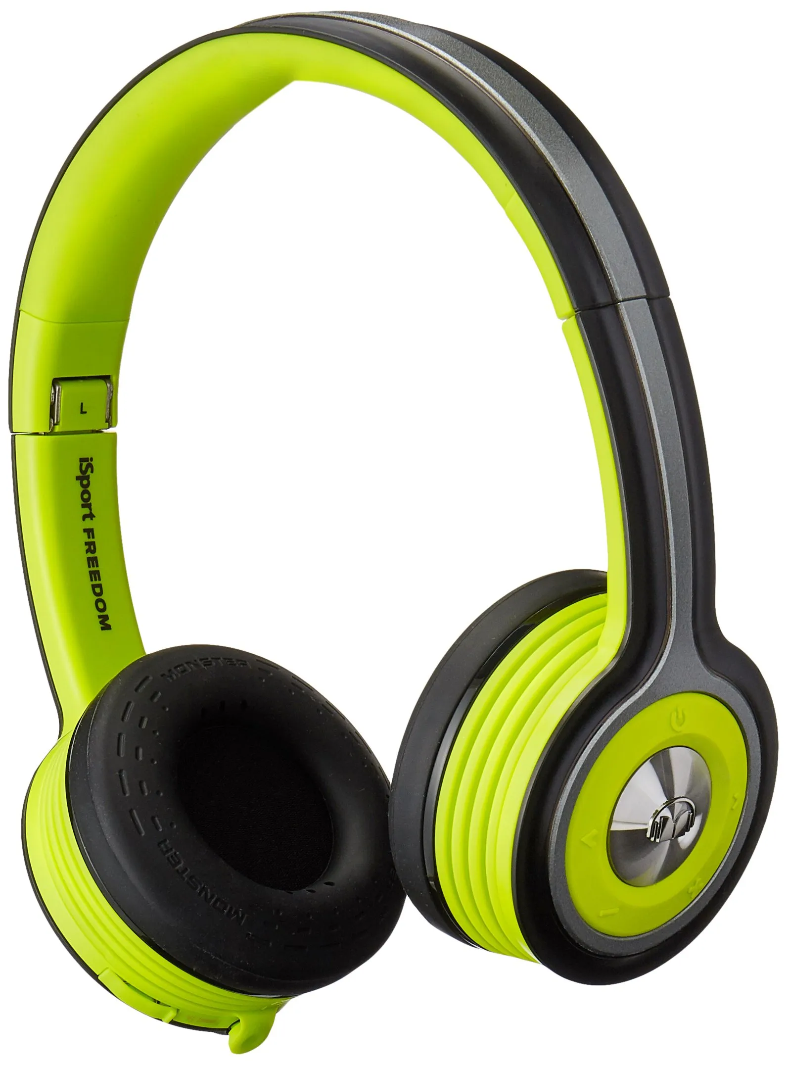 Monster iSport Freedom Wireless On-Ear Headphones - Green, Bluetooth, Sweatproof, Travel Pouch