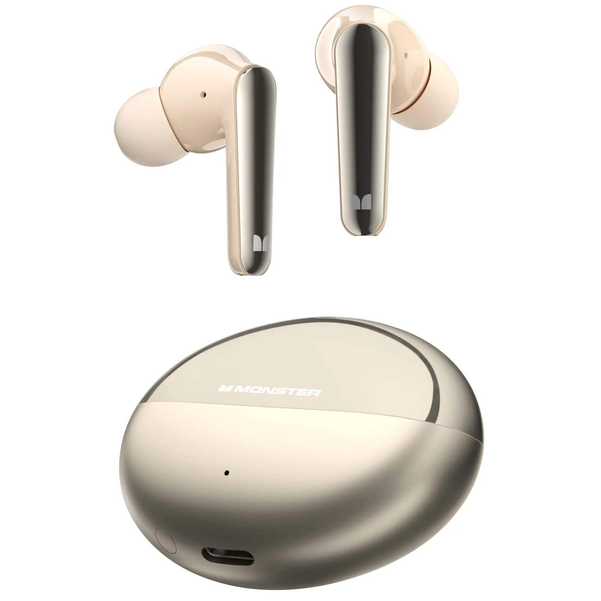 Monster N-Lite 203 Wireless Earbuds, Bluetooth 5.3, 30H Playback, IPX6 Waterproof, Touch Control