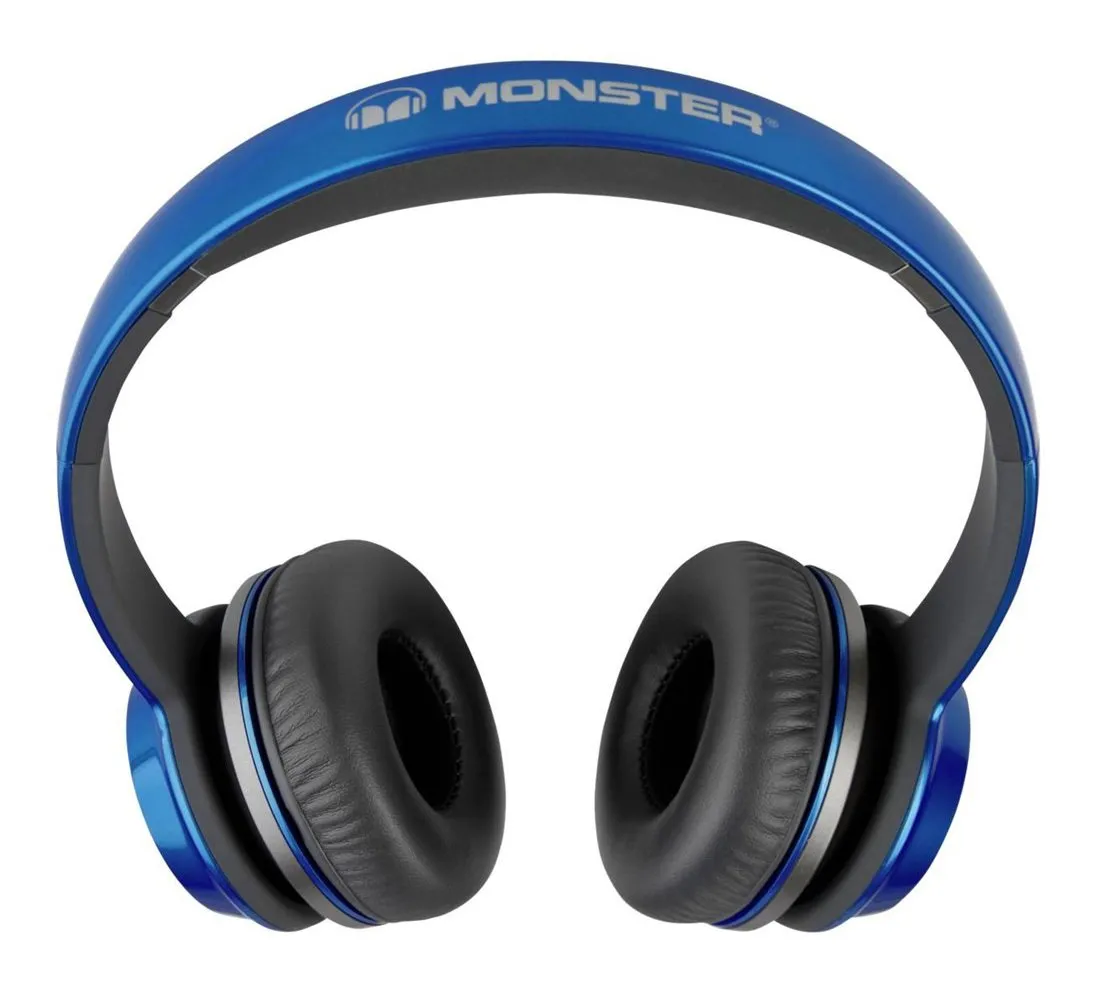 Monster NCredible NTune On-Ear Headphones - Cobalt Blue, Lightweight Design, ControlTalk Feature