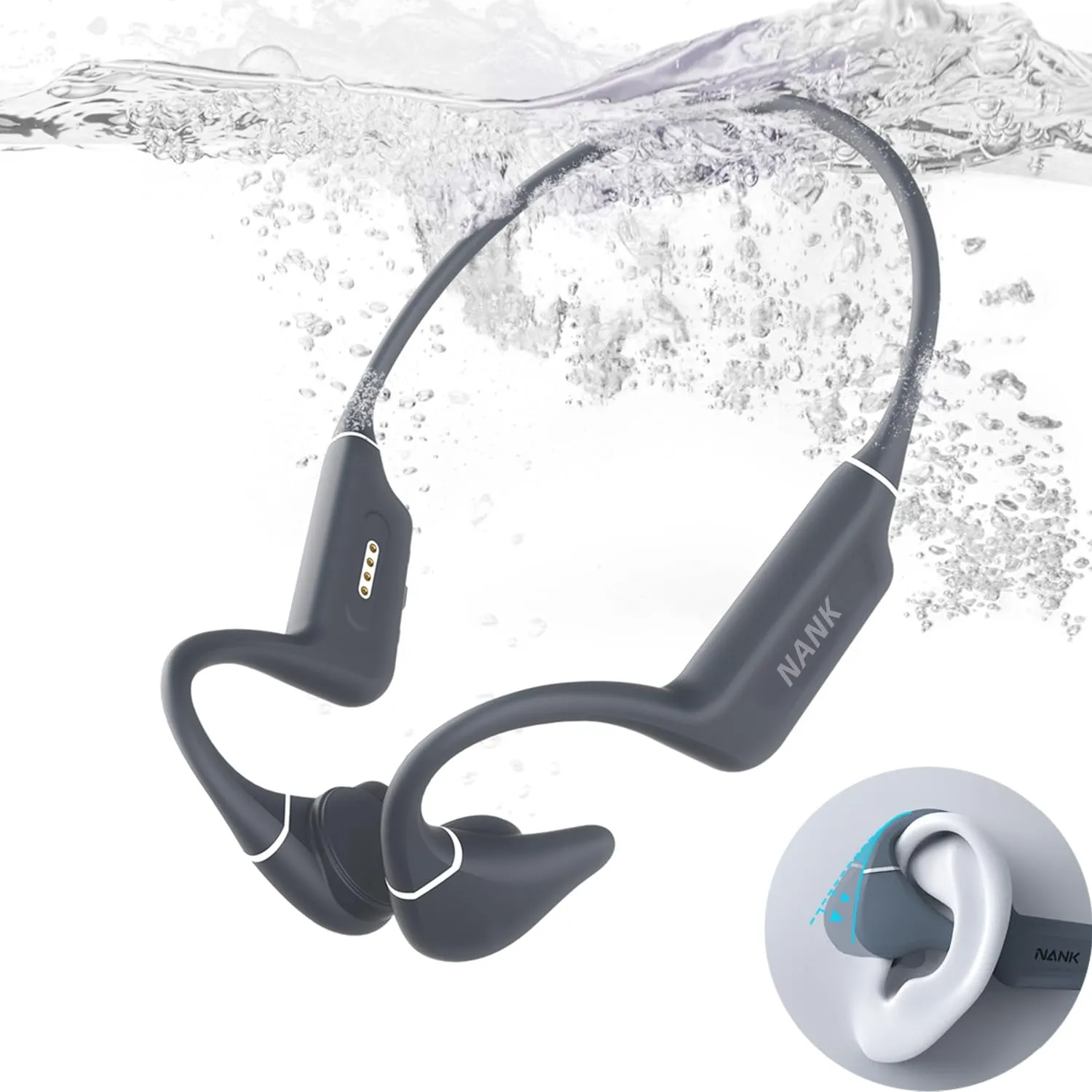 NANK Runner Diver2 Pro Bone Conduction Headphones with Noise Cancelling, IP69, 32GB MP3