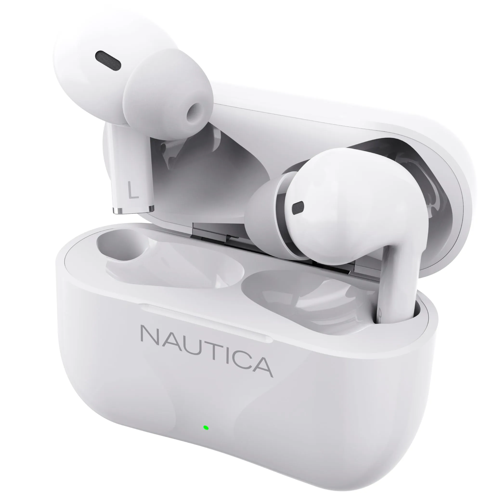 Nautica Bluetooth Earbuds, 6 Hours Playtime, IPX5 Splashproof, Fast Auto Pair, Wireless (White)