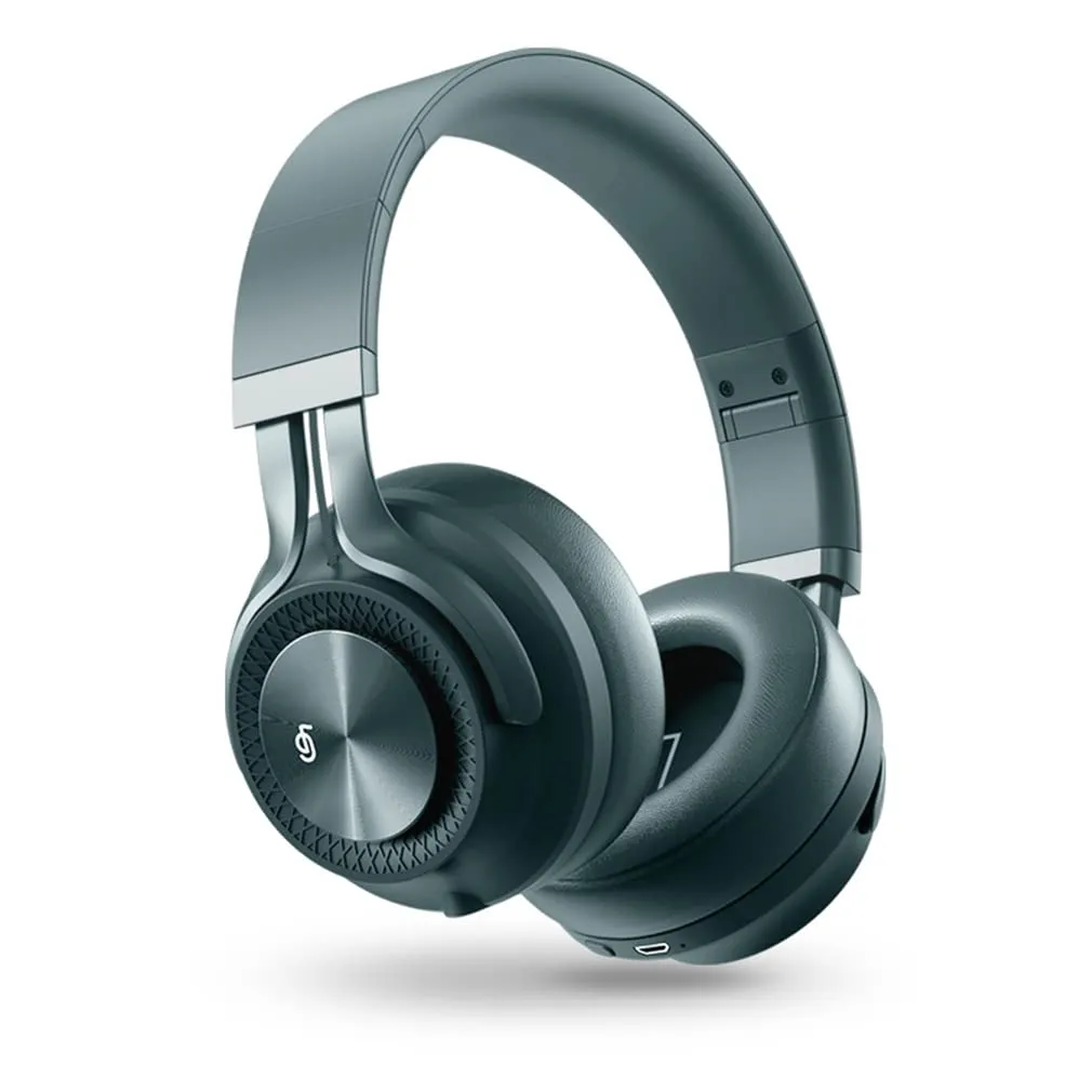 On-Ear Wireless ANC Headphones, Bluetooth 5.0, 40mm Drivers, 28 Hour Playtime, Green