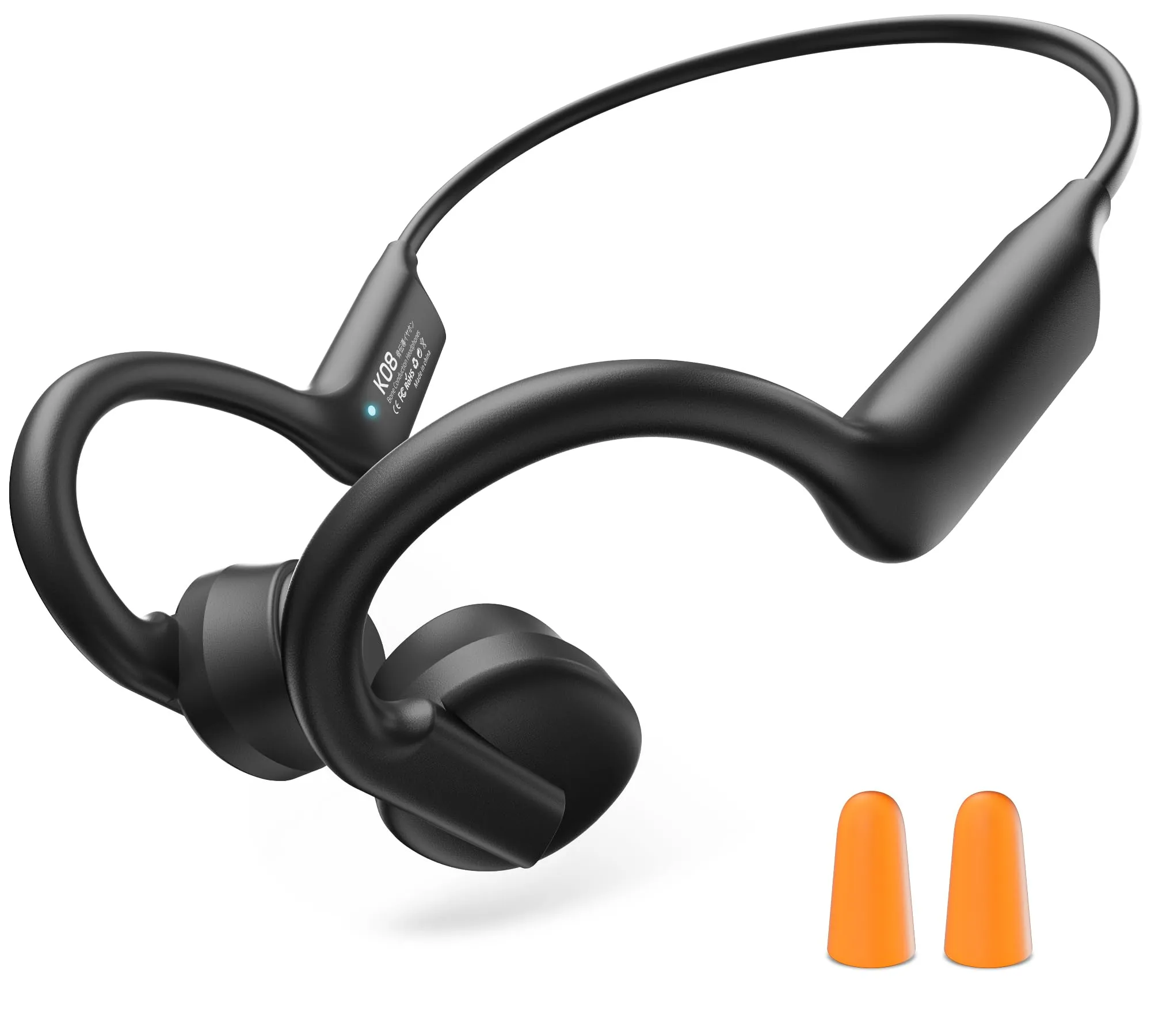 Open Ear Bluetooth Bone Conduction Headphones, 12Hrs Playtime, IPX5 Waterproof, Bluetooth 5.3