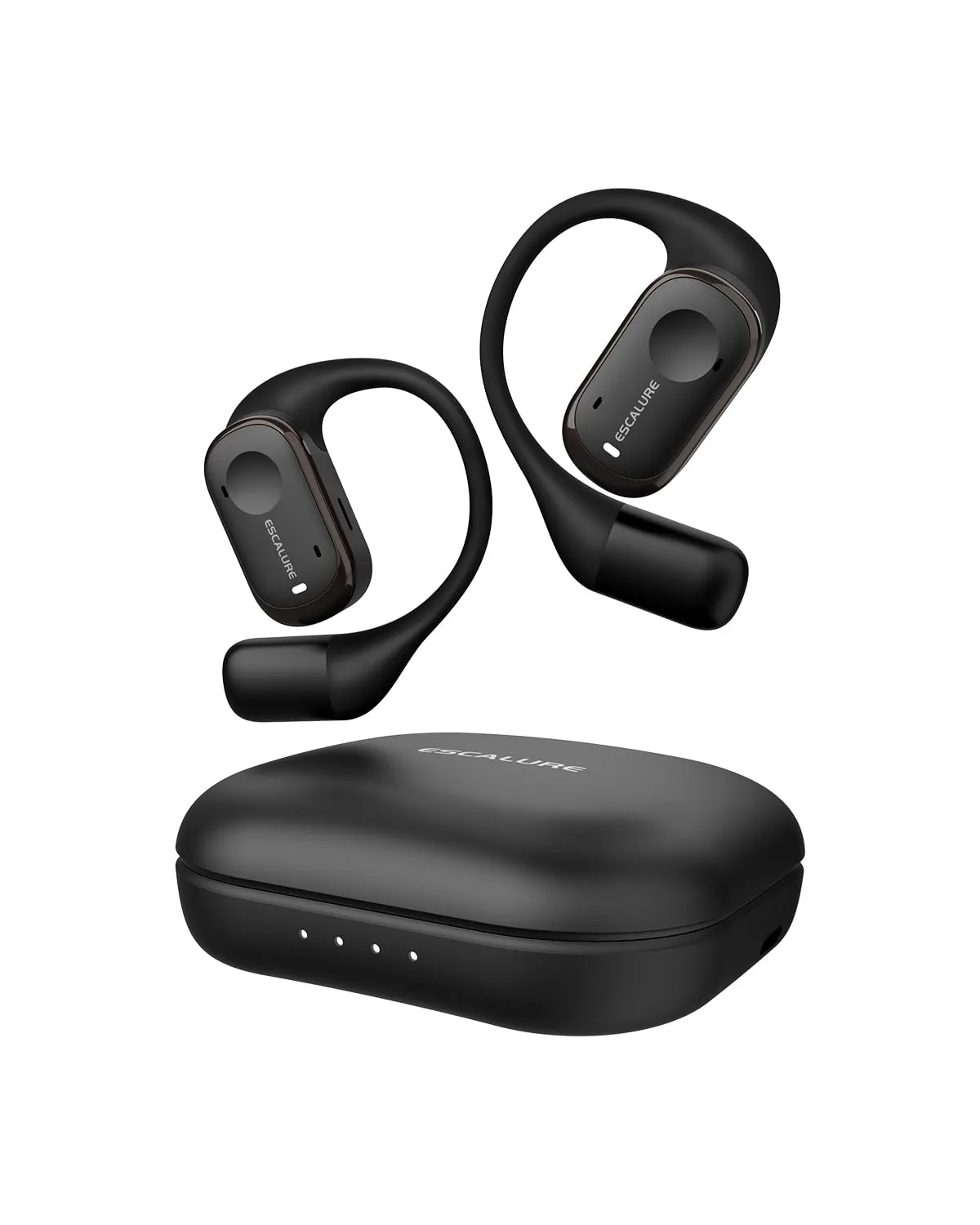 Open Ear Headphones Wireless Bluetooth, 30H Playtime, IPX5 Sweat Resistant, Deep Bass, Black