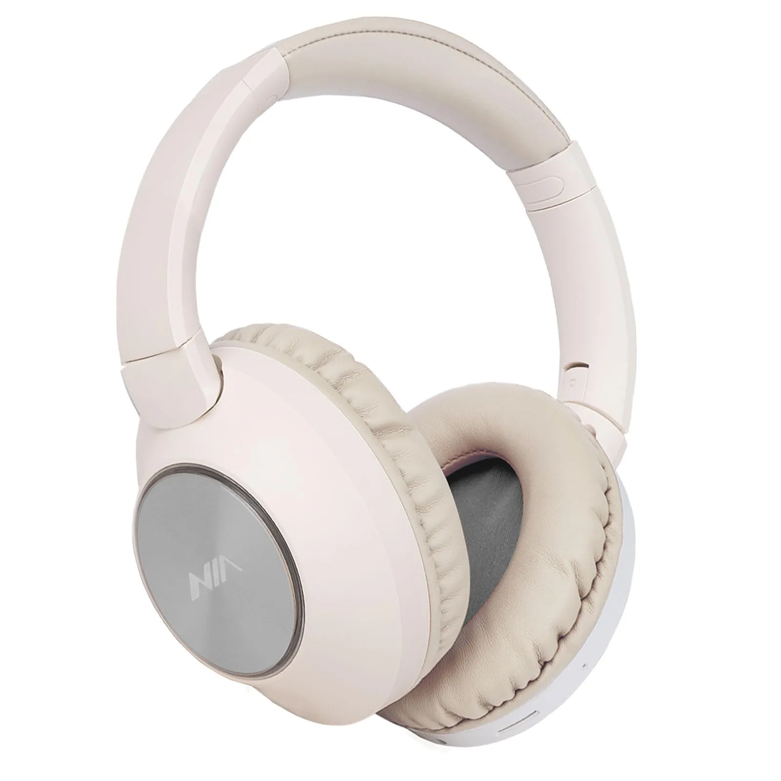 Over Ear Wireless Bluetooth Headphones, 20H Playtime, Bluetooth 5.3, Foldable Design, White