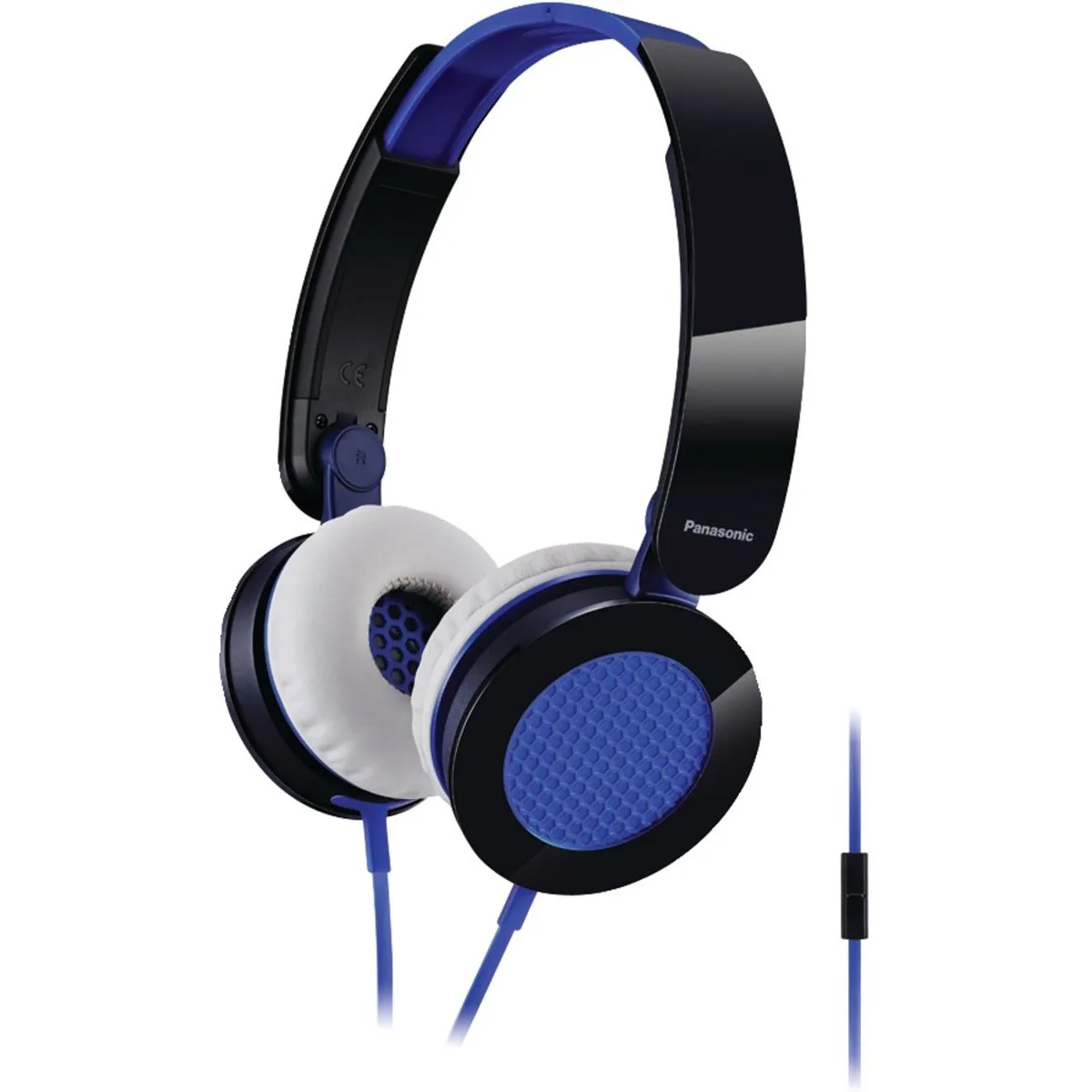 Panasonic RP-HXS200M-A Sound Rush On-Ear Headphones, Blue/Black, Dynamic Sound, Foldable Design