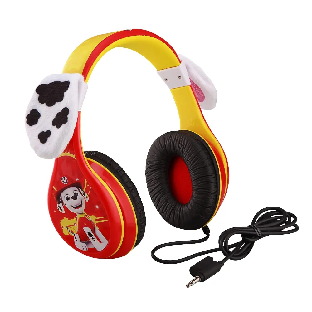 Paw Patrol Marshall Kids Headphones - Adjustable, Stereo Sound, Tangle-Free, Volume Control, Foldable