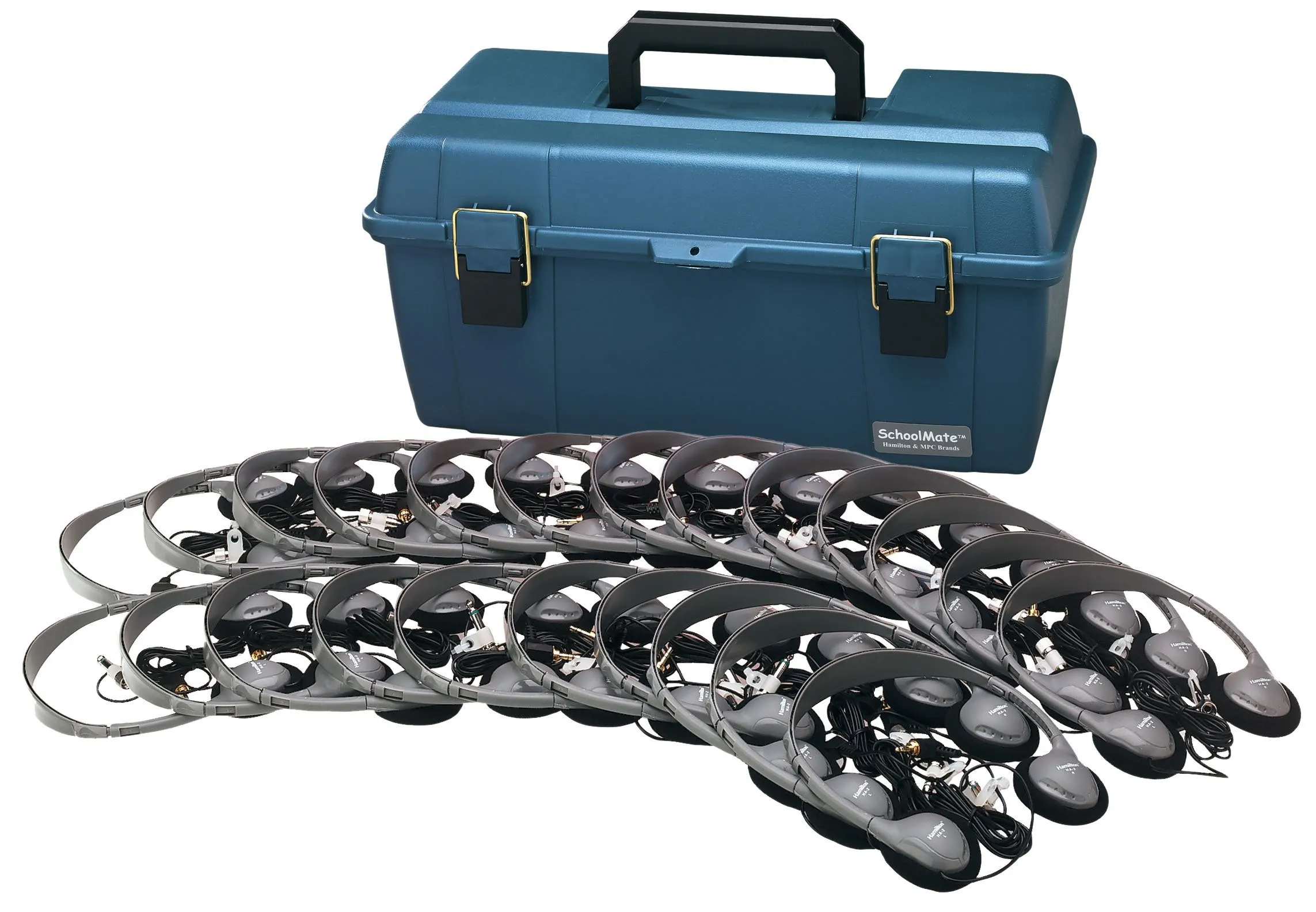 Personal Headphone Carry Case Lab Pack - 24 Units with Individual Volume Control