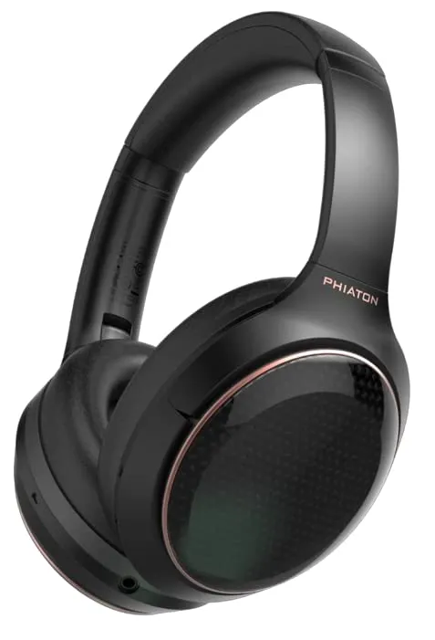 Phiaton PPU-BN0600BK01 Bluetooth On-Ear Headphones, Black, Digital Hybrid Noise-Canceling