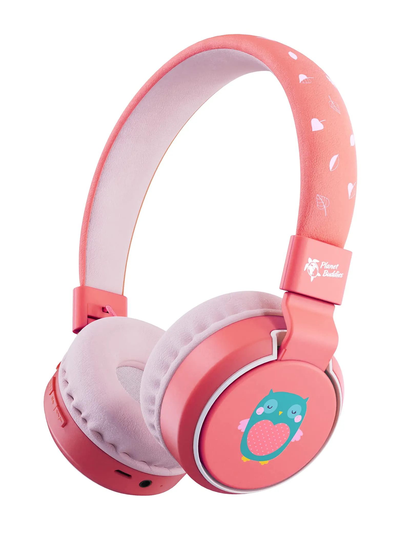 Planet Buddies Kids Headphones, Foldable Wireless Bluetooth, 85dB Volume Limiter, Cute Owl Design