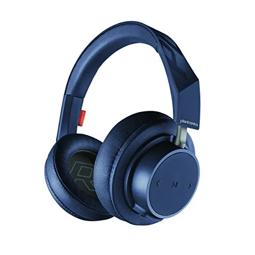 Plantronics BackBeat GO 600 Over-The-Ear Bluetooth Headphones, Navy - Noise-Isolating, 18 Hour Battery