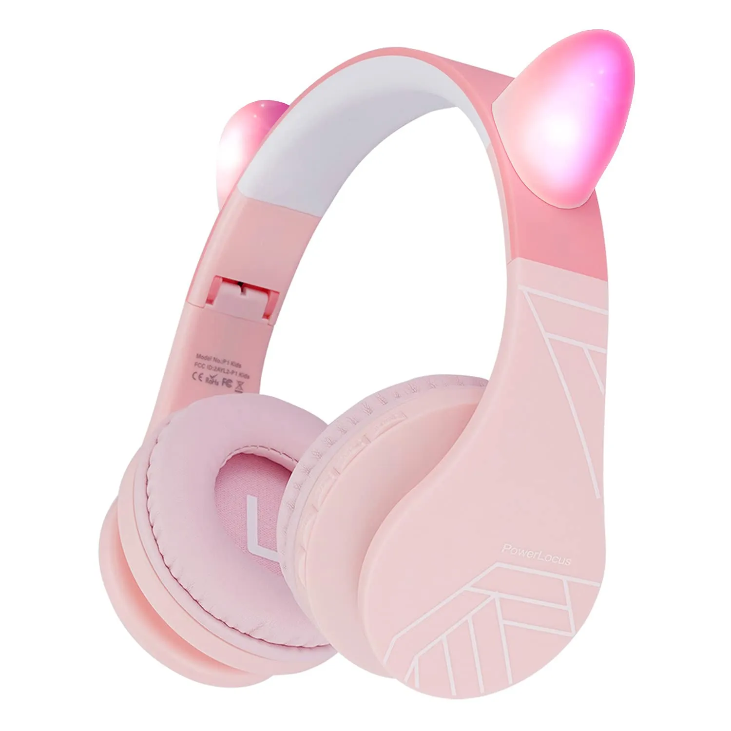 PowerLocus Bluetooth Headphones for Kids, Wireless Foldable Over Ear Headset with Microphone