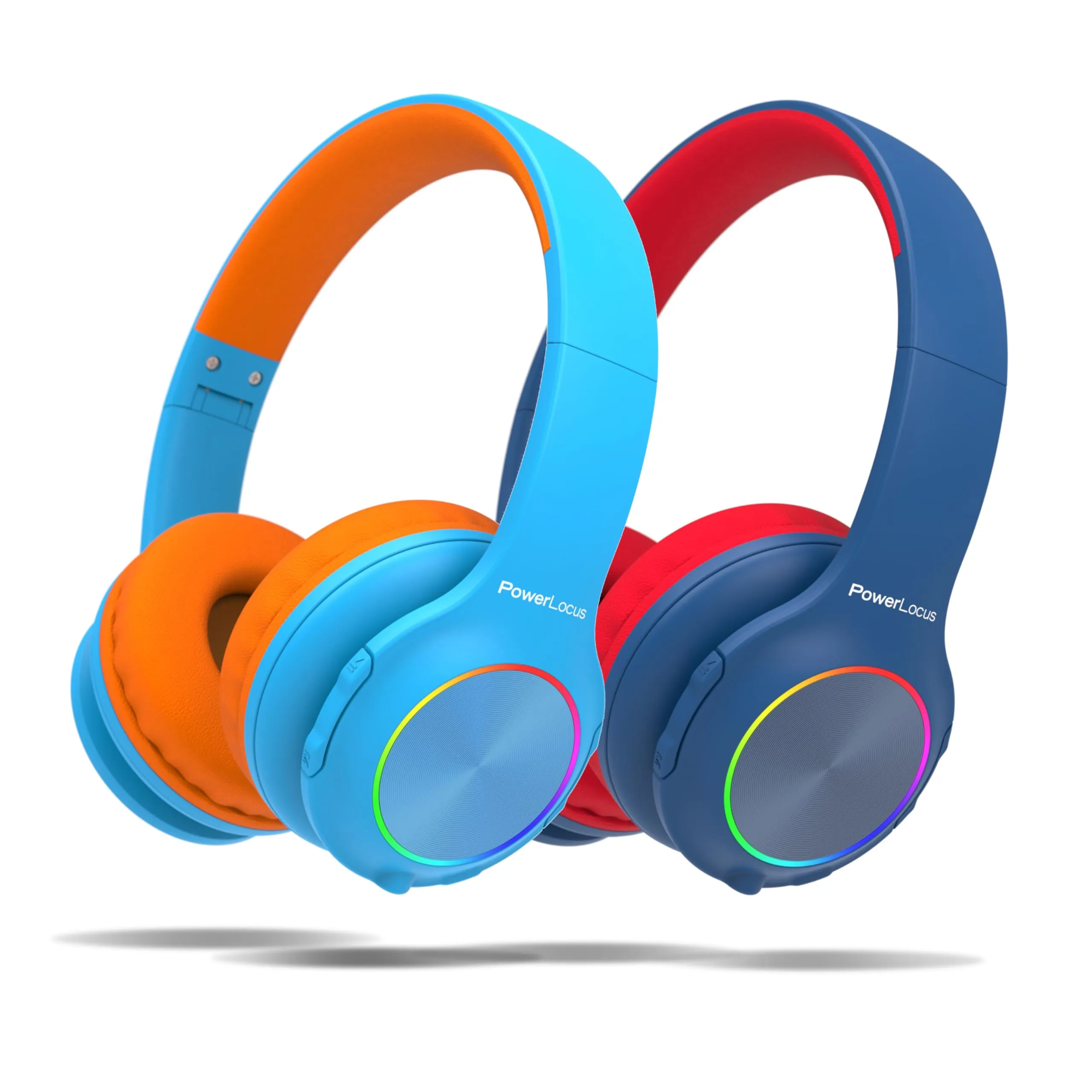 PowerLocus PLED Kids Headphones Wireless - Over Ear Headphones with 74/85/94dB Volume Limits