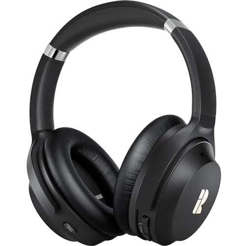 Premium Bluetooth Over Ear Headphones with Active Noise Cancelling, 50H Playtime, Hi-Res Audio