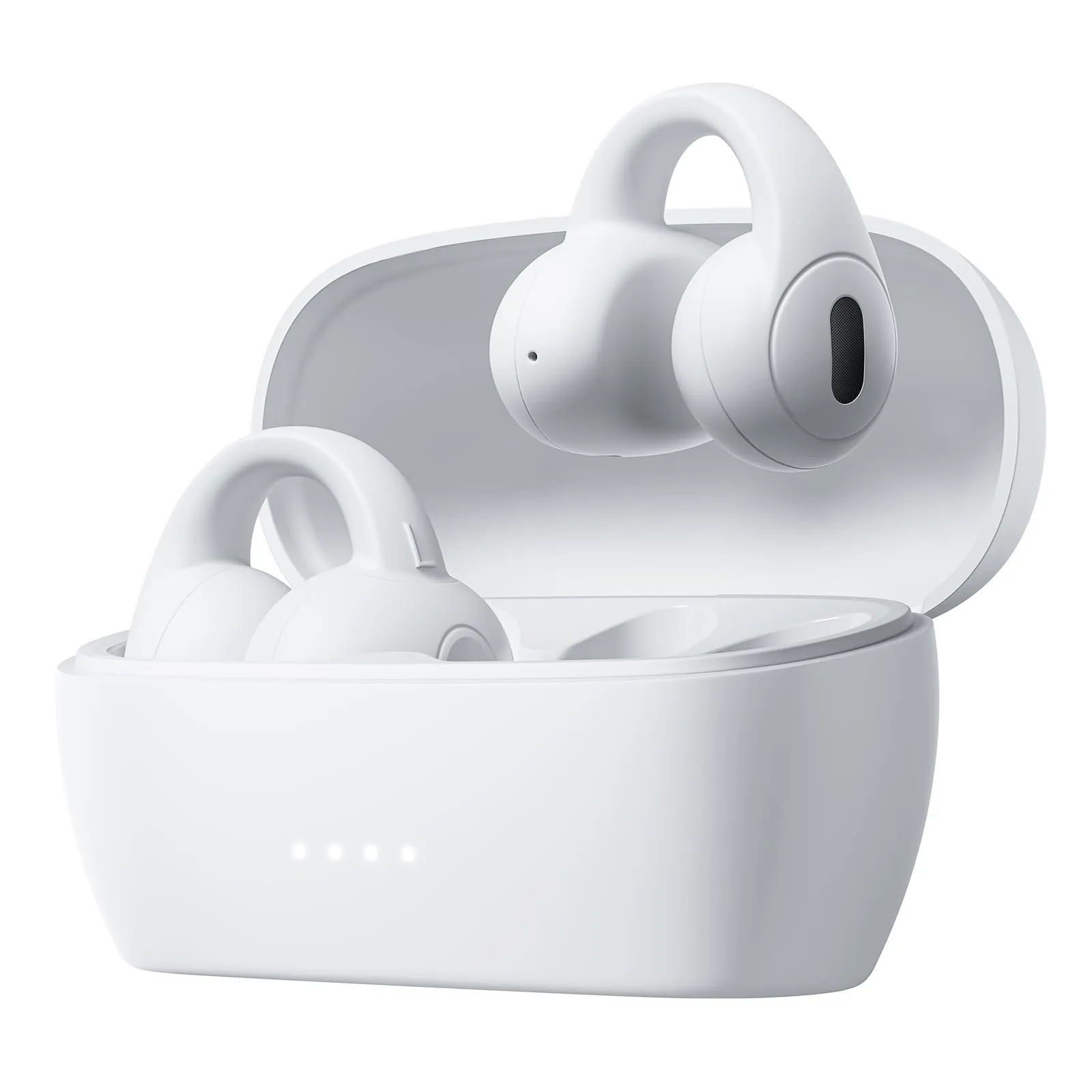 Q7 Wireless Open-Ear Headphones, Bluetooth 5.3, 34H Playtime, Deep Bass, USB-C, Lightweight, White