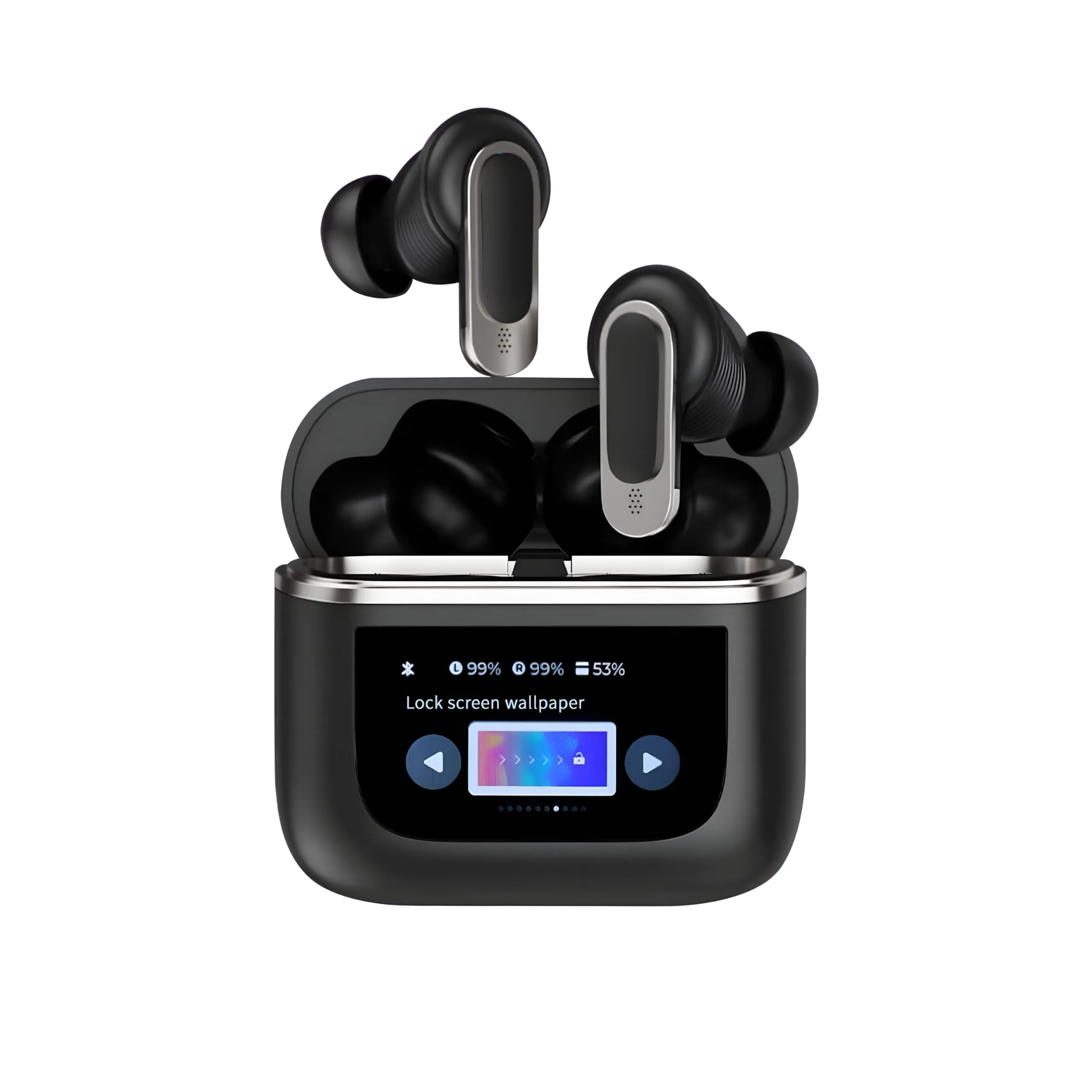 QUMOX Bluetooth Earbuds - True Wireless Noise Cancelling Headphones, IPX5 Waterproof, 32H Playback