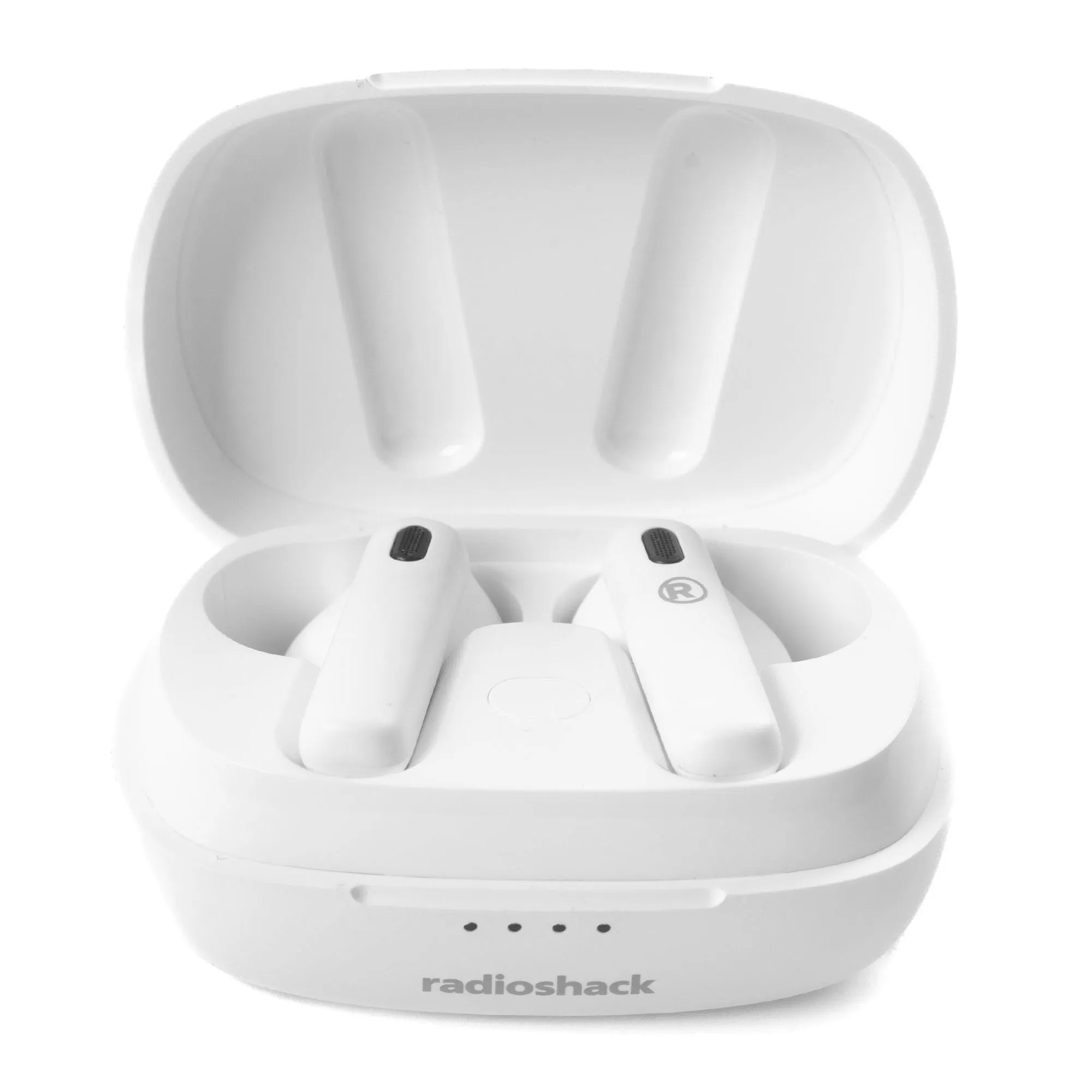 RadioShack Wireless Earbuds - Active Noise Cancelling, IPX5 Waterproof, Bluetooth 5.2, White