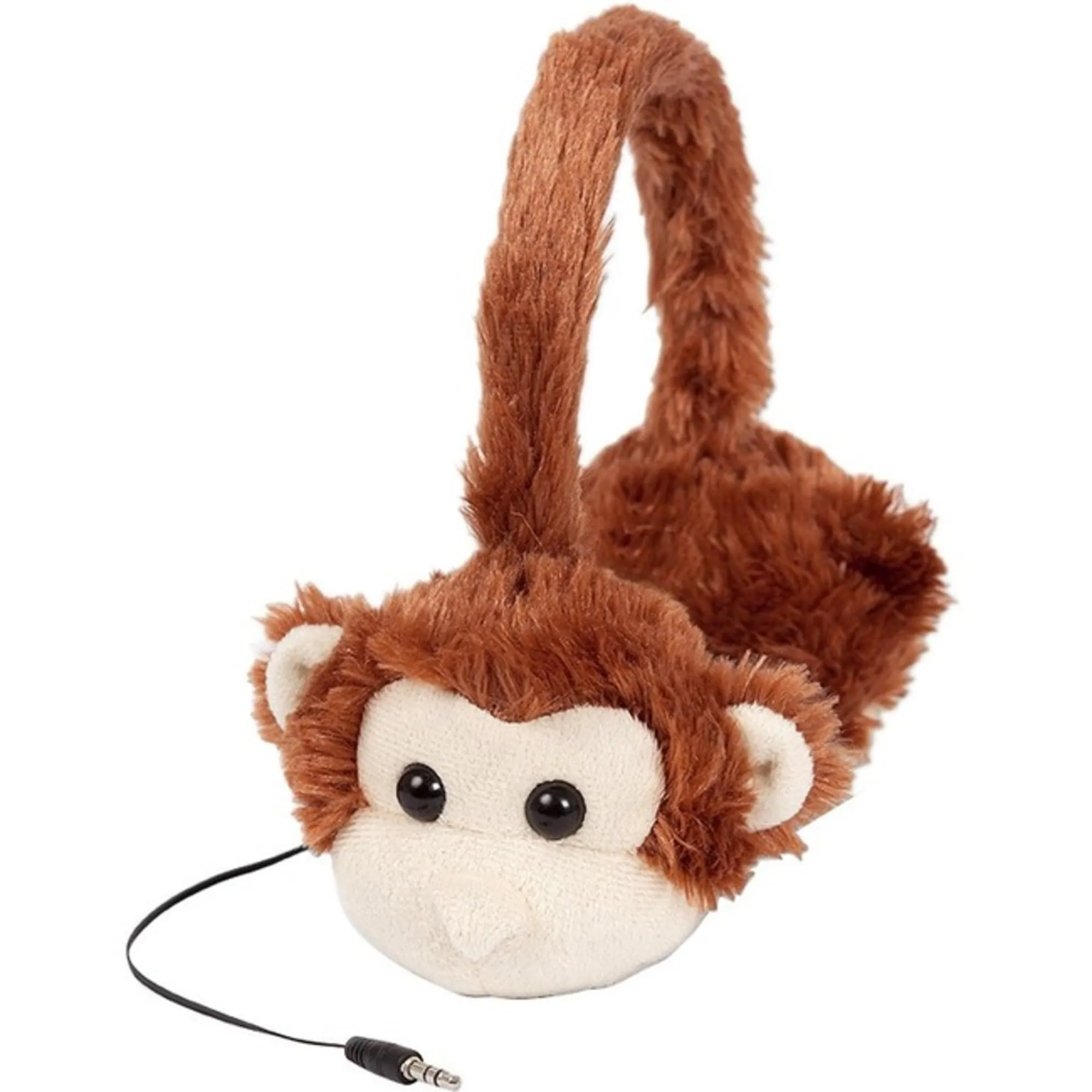 ReTrak Brown Monkey Tangle-Free Kids Headphones with Volume Limiting Technology (85 dB)