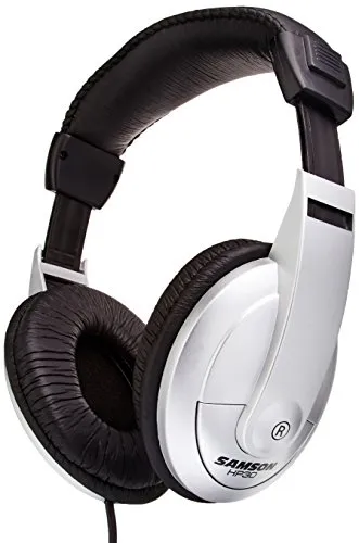 Samson HP30 Lightweight Stereo Headphones with 40mm Drivers, Comfortable Closed-Back Design