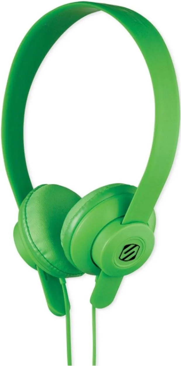 SCOSCHE SHP400-GN lobeDOPE On-Ear Headphones - Green - High-Quality Sound and Comfort